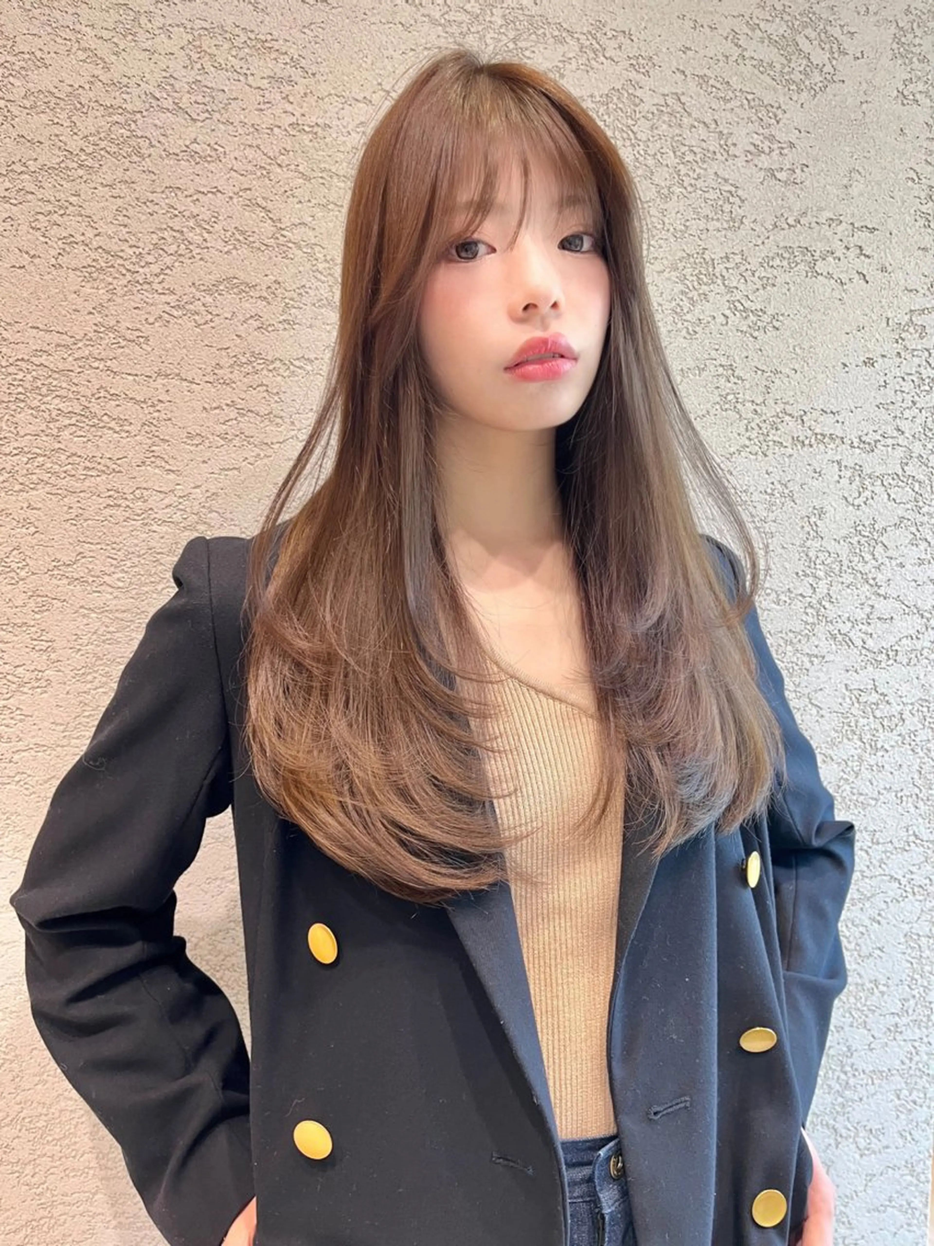 ロング カラー 透明感カラー🤎 中川智帆のヘアスタイル