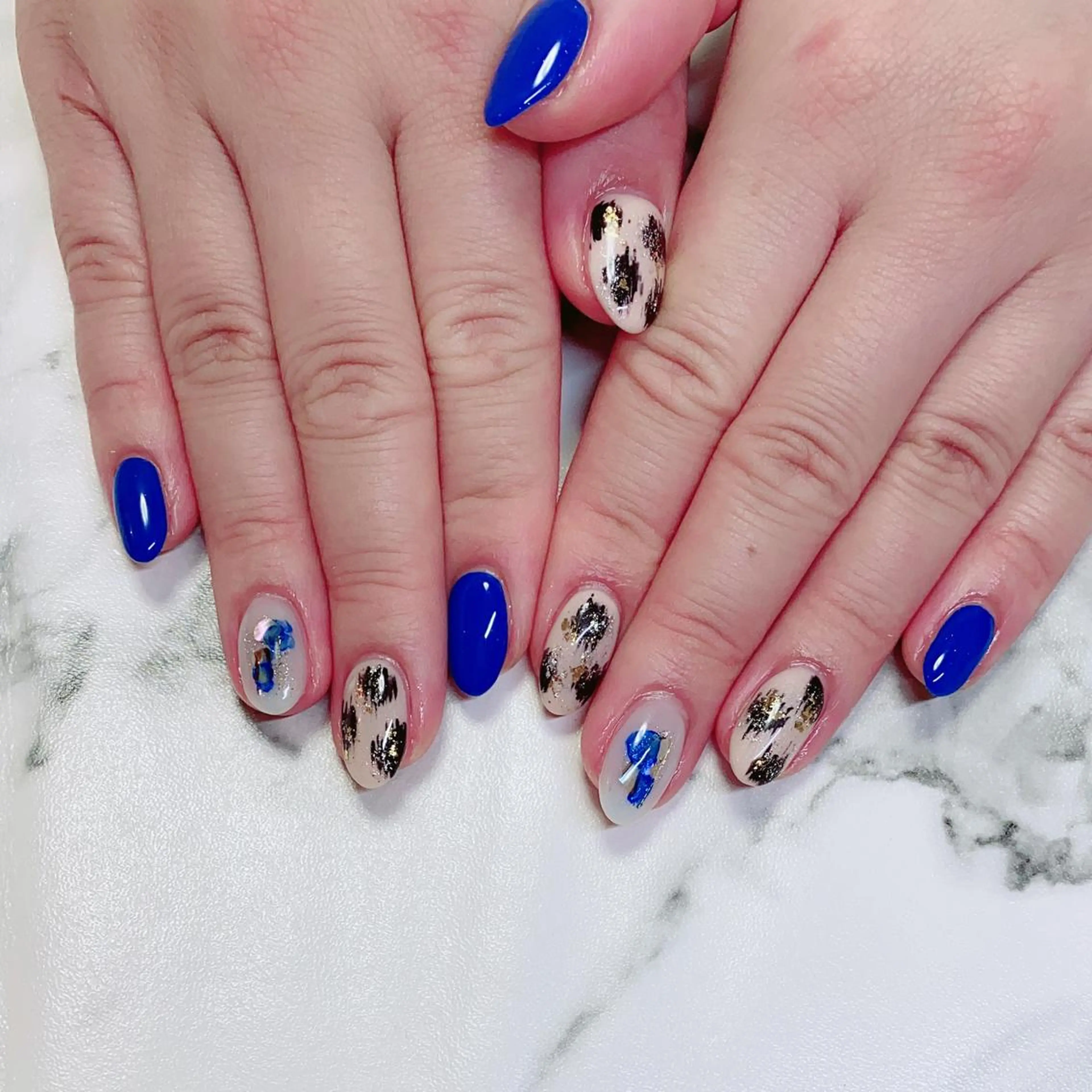 ロング カラー ネイル アートネイル Q Free nailsのネイルデザイン