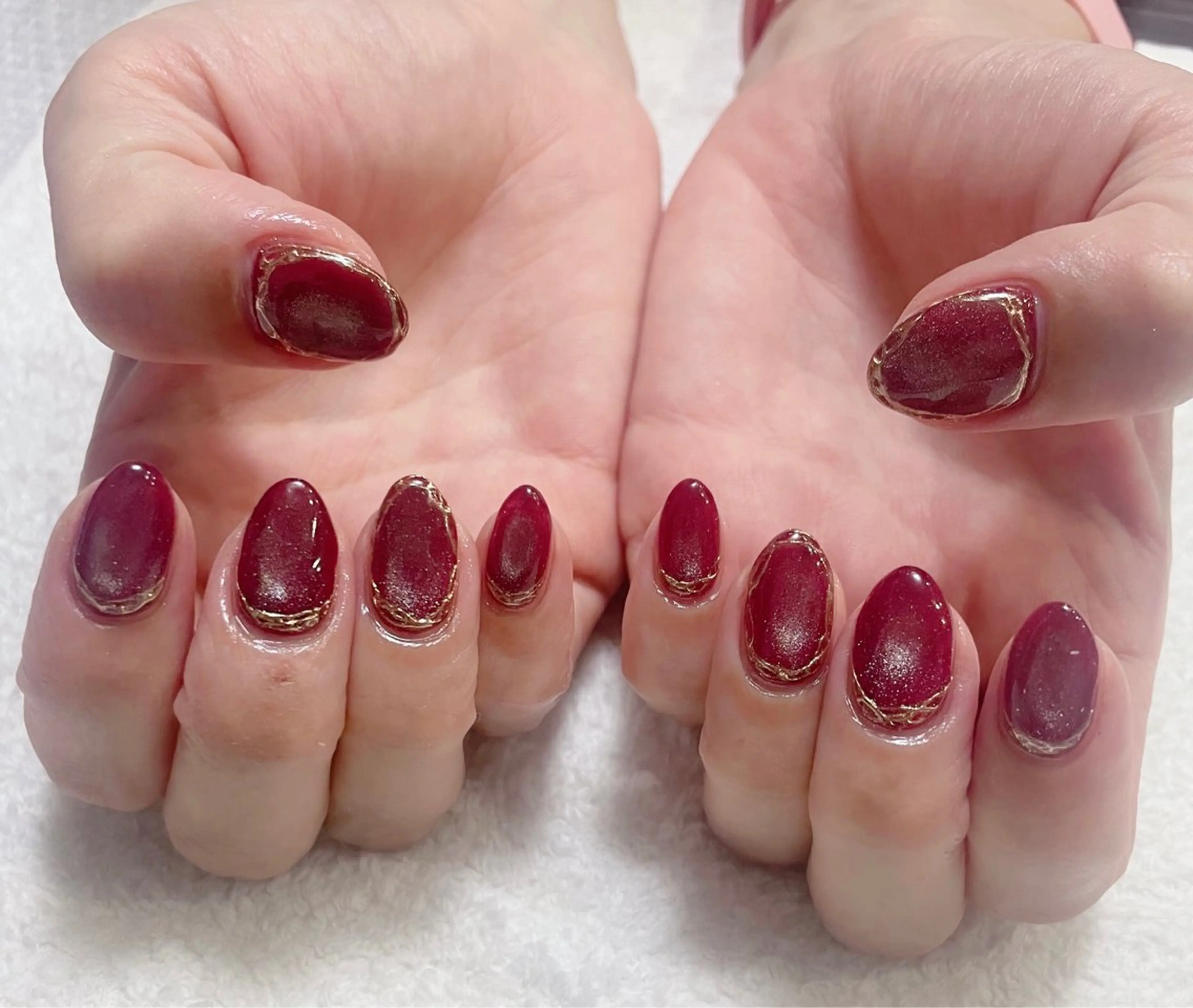 マグネットネイルワンカラー💅✨オフ、ケア込みの写真