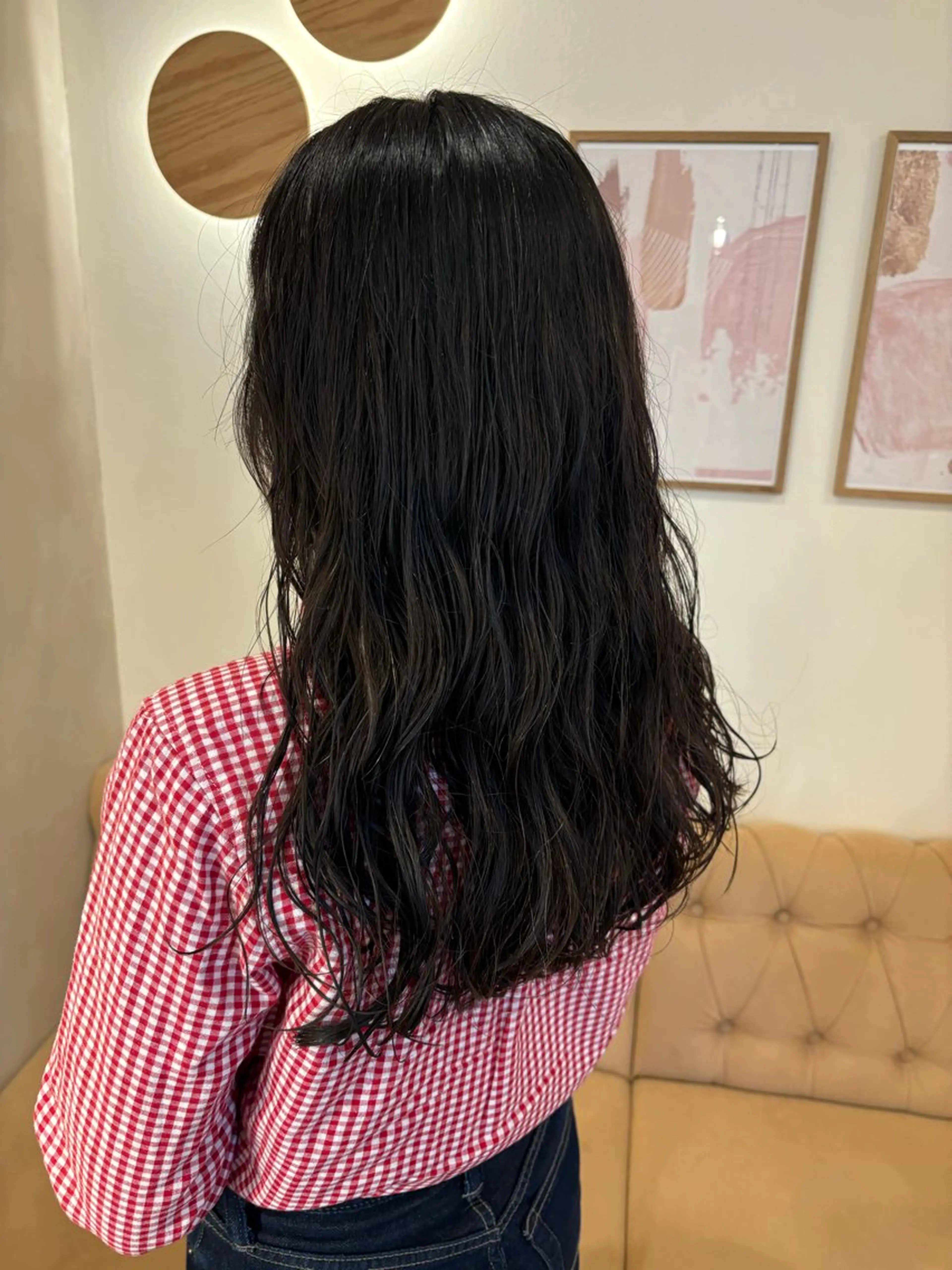 ロング シンバヒナノ/パーマ レイヤー/髪質改善のヘアスタイル