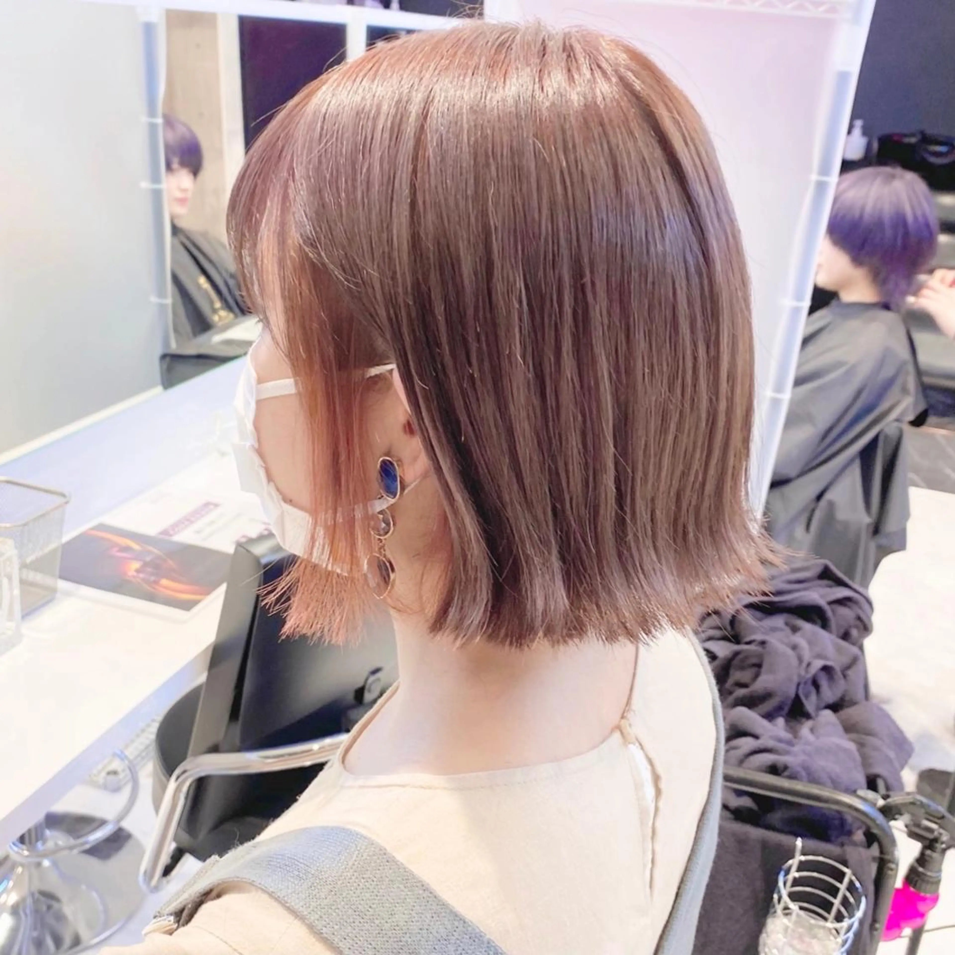 セミロング カラー ヘアアレンジ メンズ キッズ ヘアカラー トリートメント ヘアセット お悩み解決美容師 💐AMIのヘアスタイル