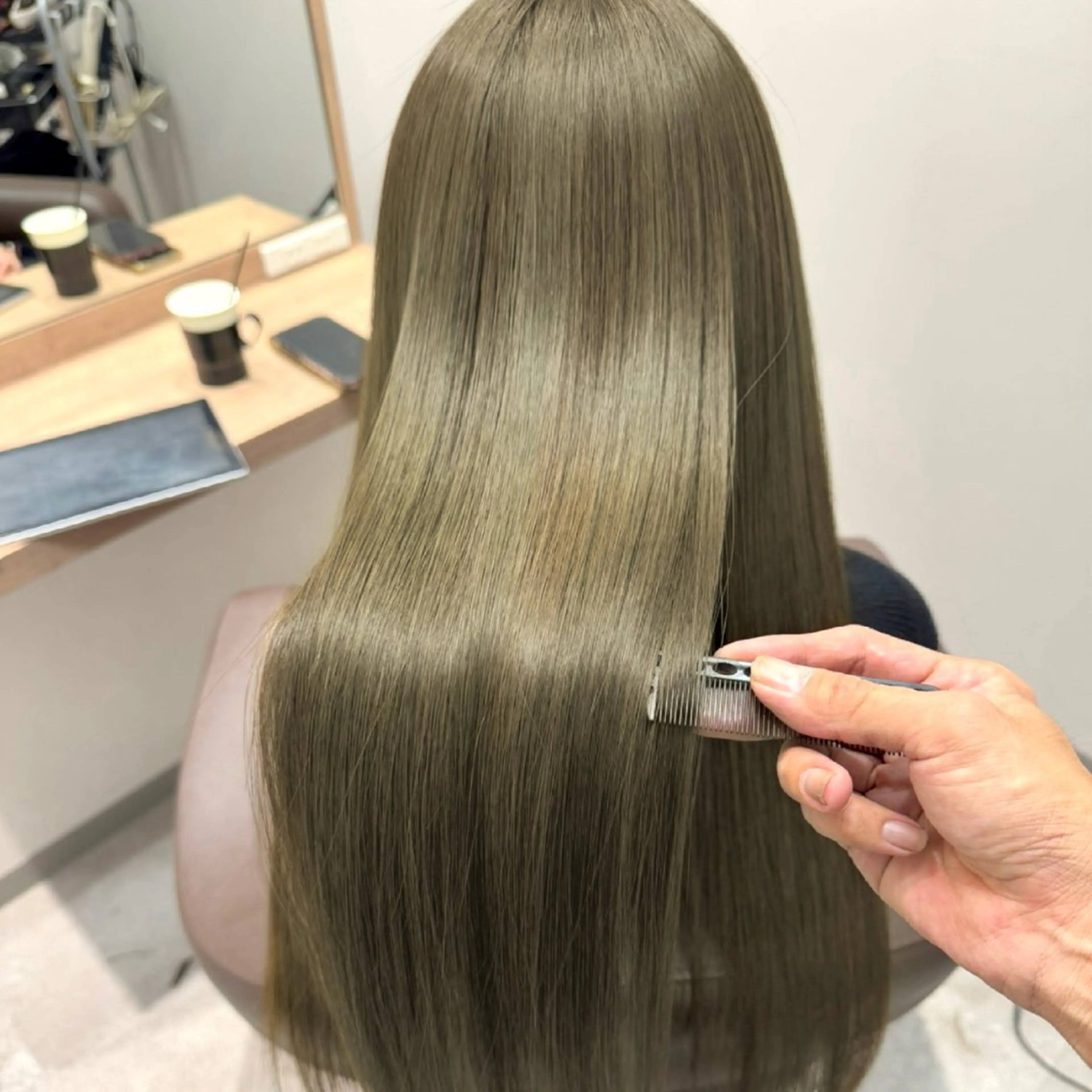 ロング 髪質改善 トリートメント カット ヘアカラー トリートメント 森 隆秀/韓国ヘアのヘアスタイル