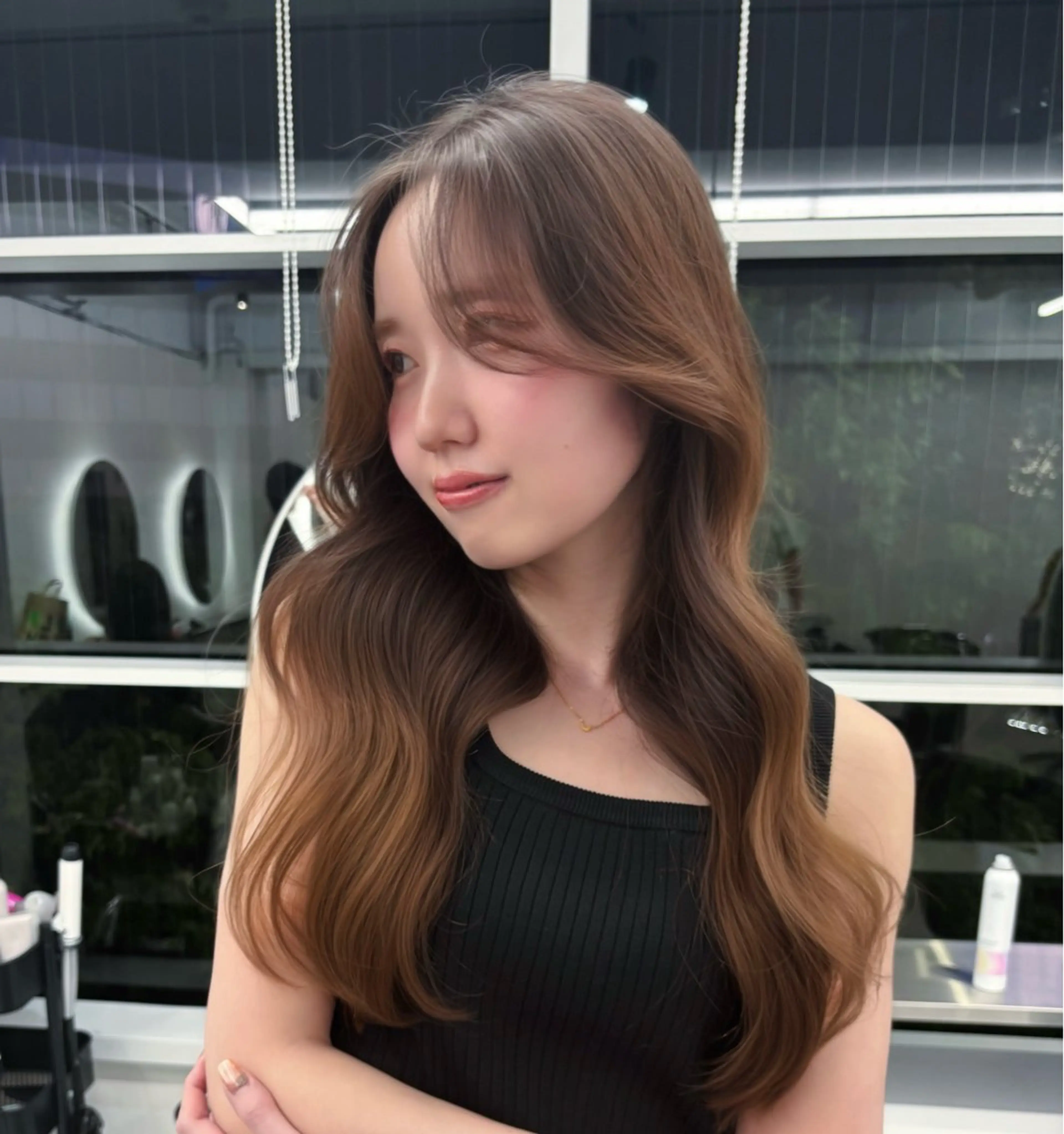 ロング ヘアカラー トリートメント ヘアセット 🩵透明感艶髪 縮毛矯正masa🩵のヘアスタイル