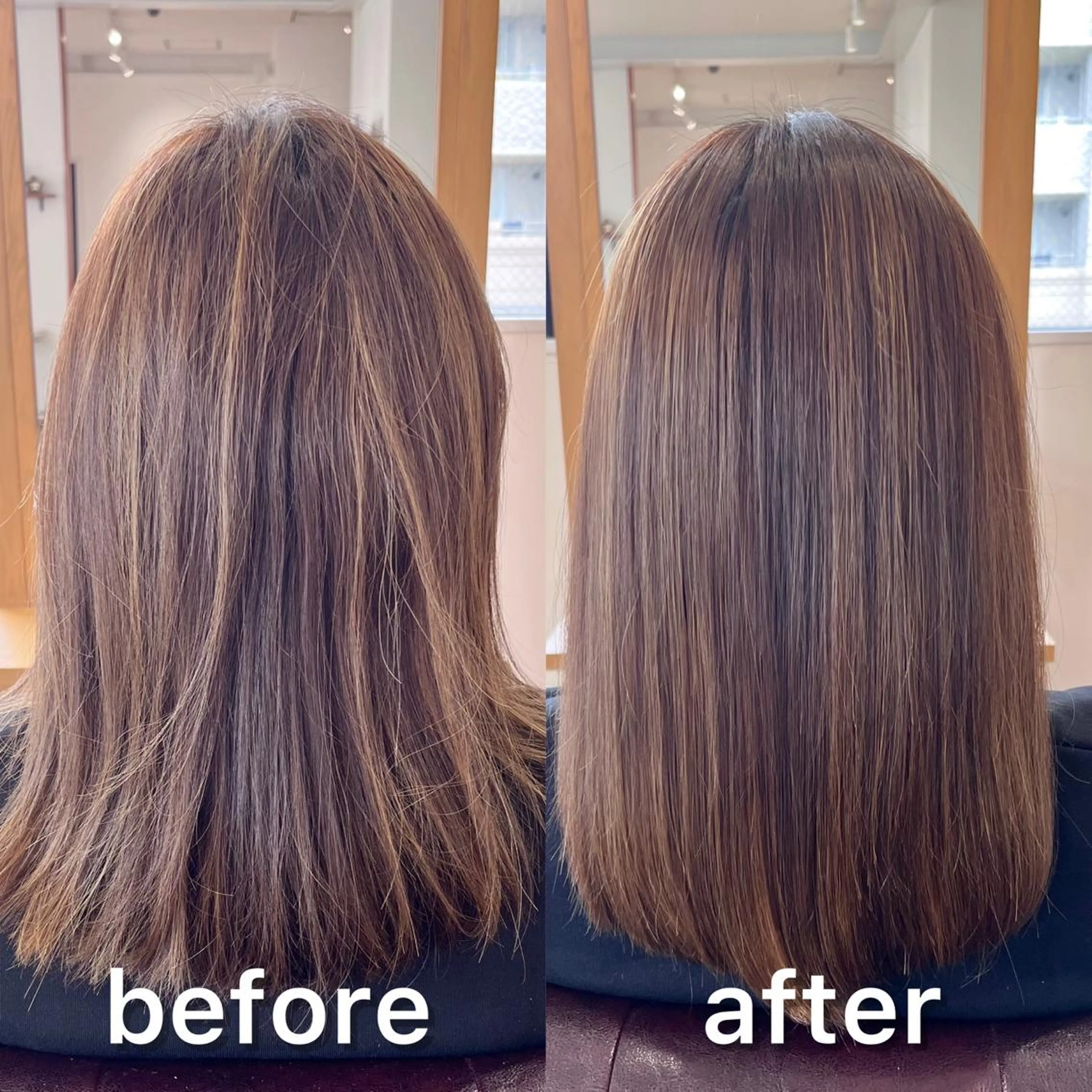 ミディアム パーマ くせ毛 ハイライト 髪質改善 縮毛矯正 縮毛矯正 トリートメント 髪質改善特化KIZU /艶髪研究（京都）のヘアスタイル