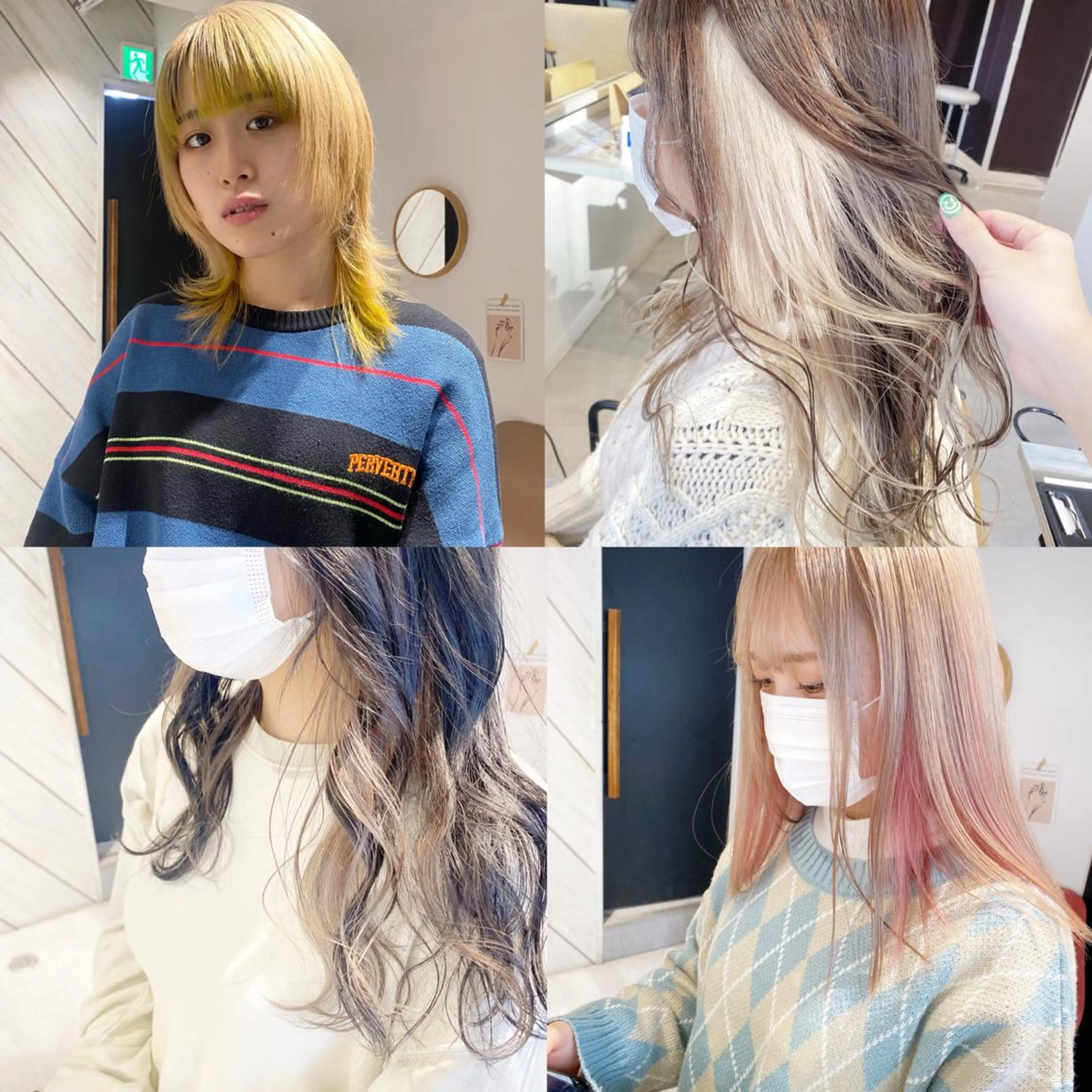 ミディアム デザイン🥇複雑履歴 ハイトーン特化のヘアスタイル