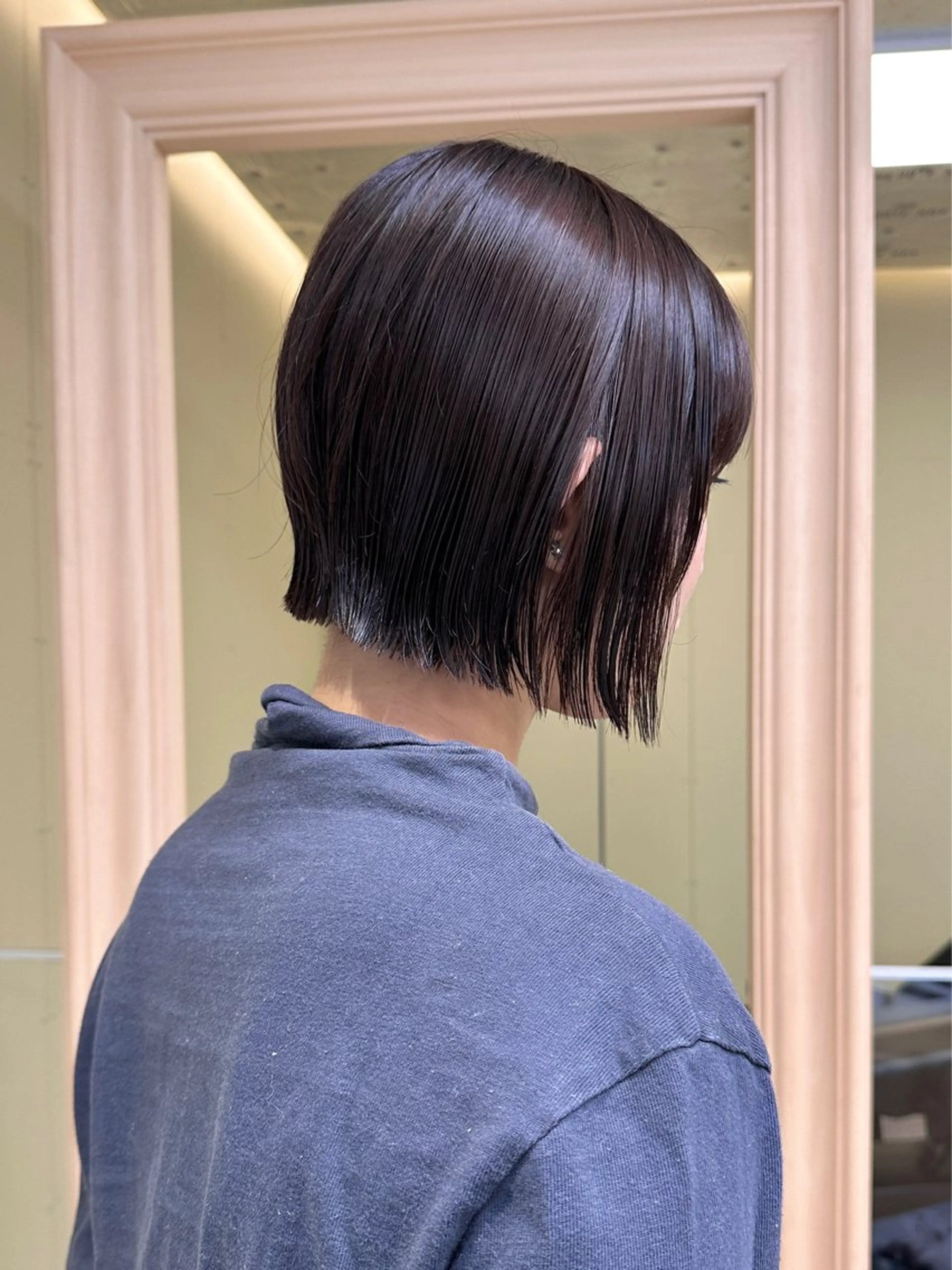 ショート カット ヘアカラー ボブ/ぱつっとボブ/ 谷口 海星のヘアスタイル