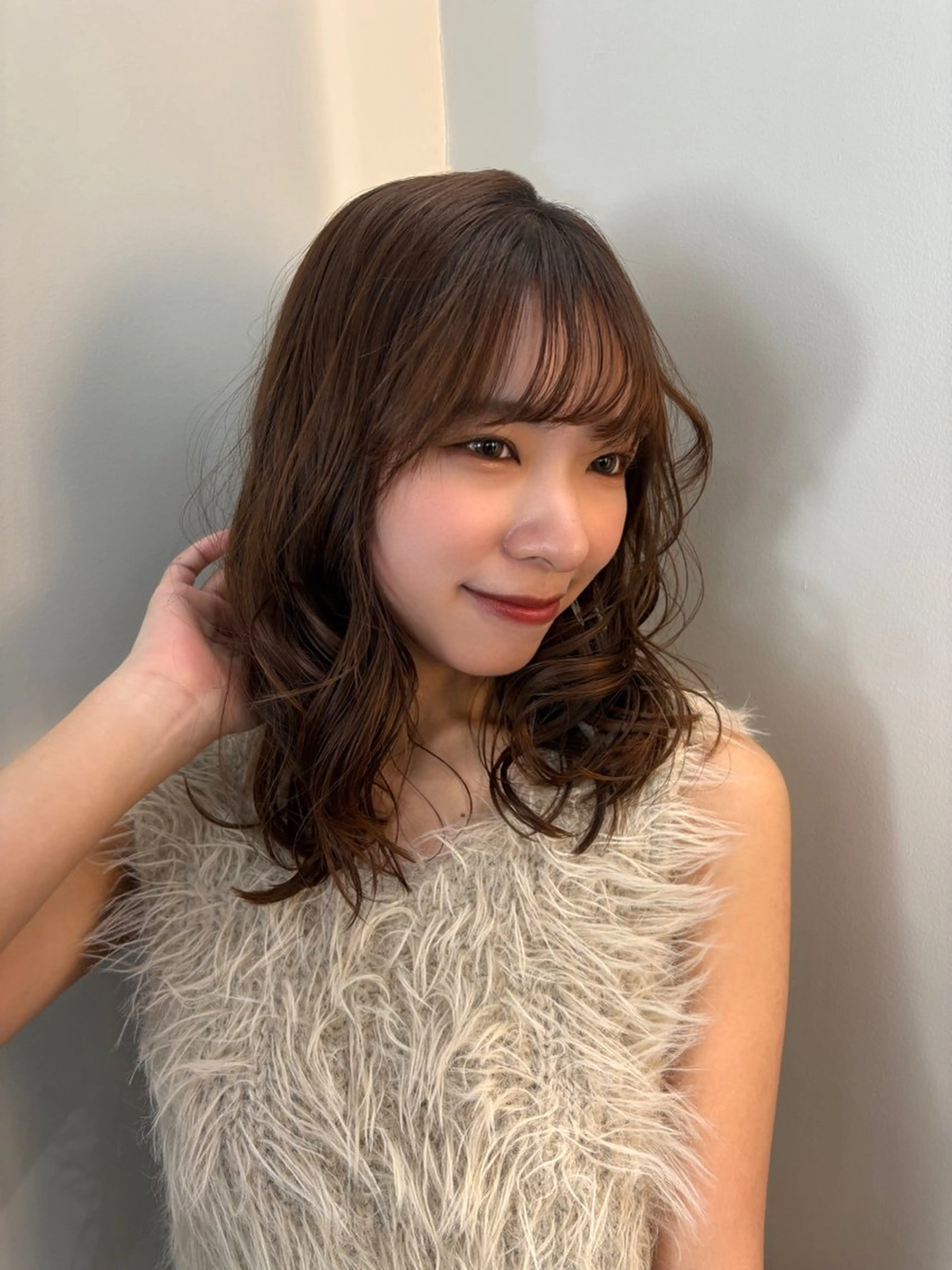 ミディアム ヘアカラー 🌿ボブ/暖色/ 艶カラー/Rukiのヘアスタイル