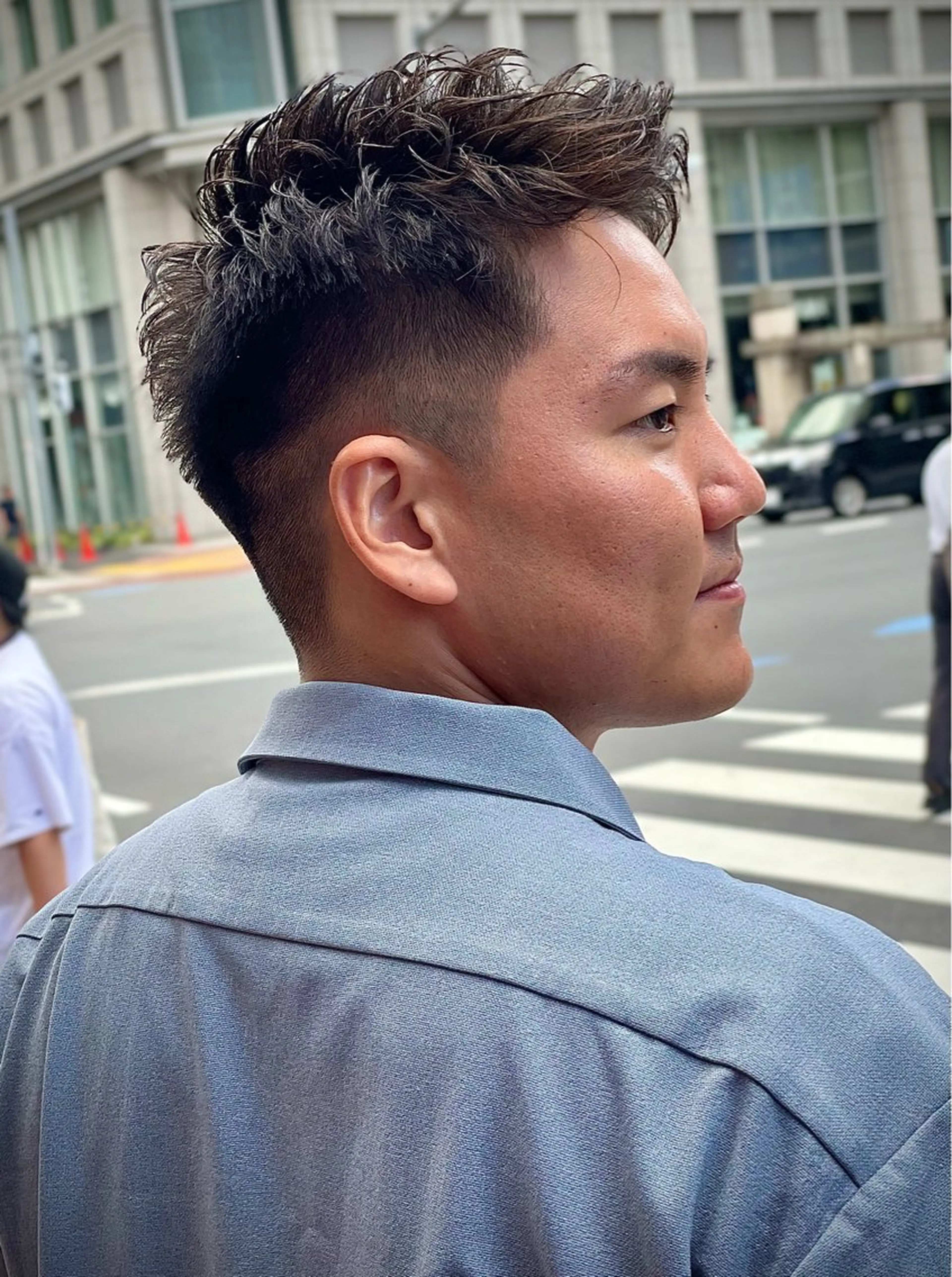 ショート パーマ メンズ 浅見 天翔のヘアスタイル