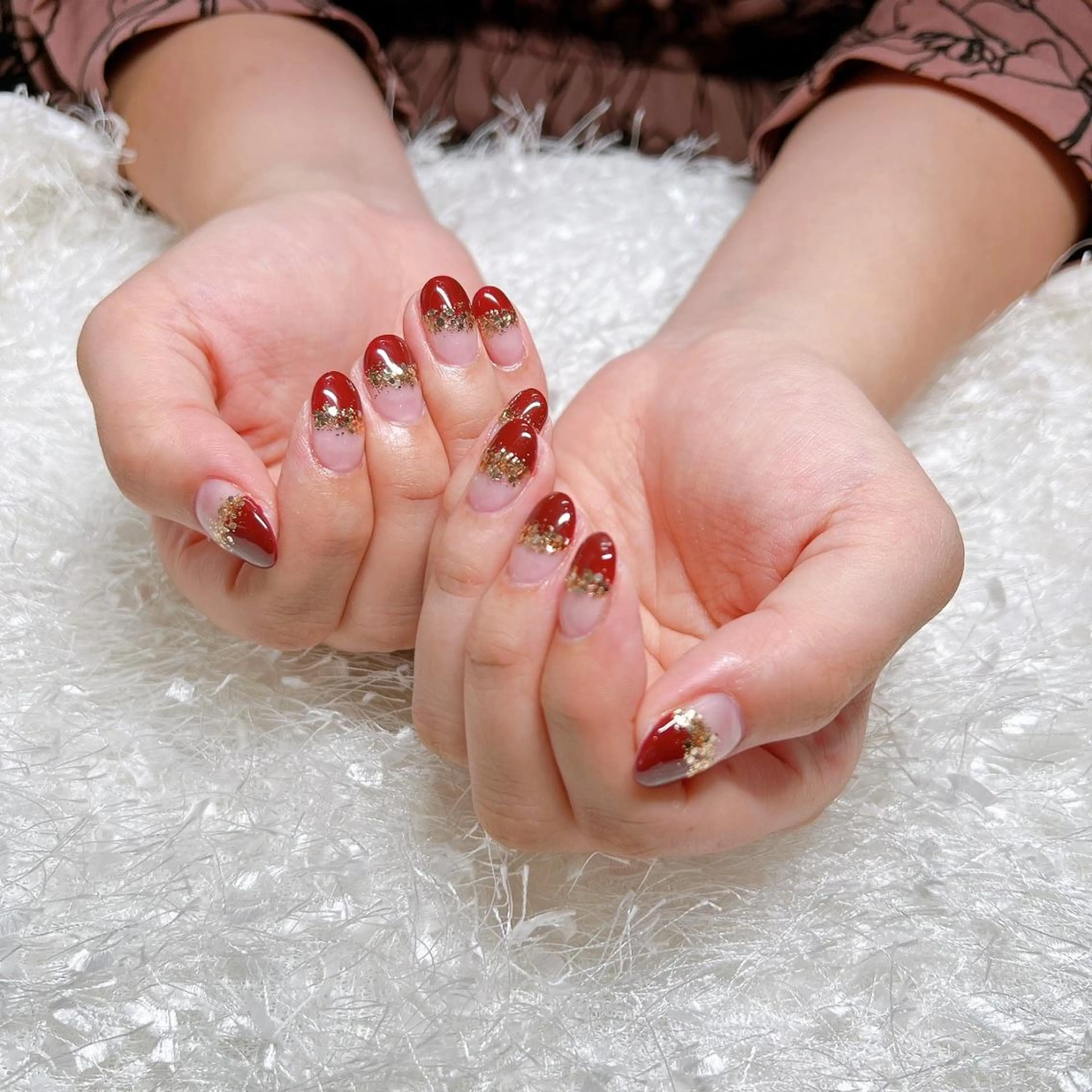 ネイル 長さ出し フレンチネイル ジェルネイル グラデーション 韓国ネイル ハンドネイル Nail&eye Belire 新宿のネイルデザイン