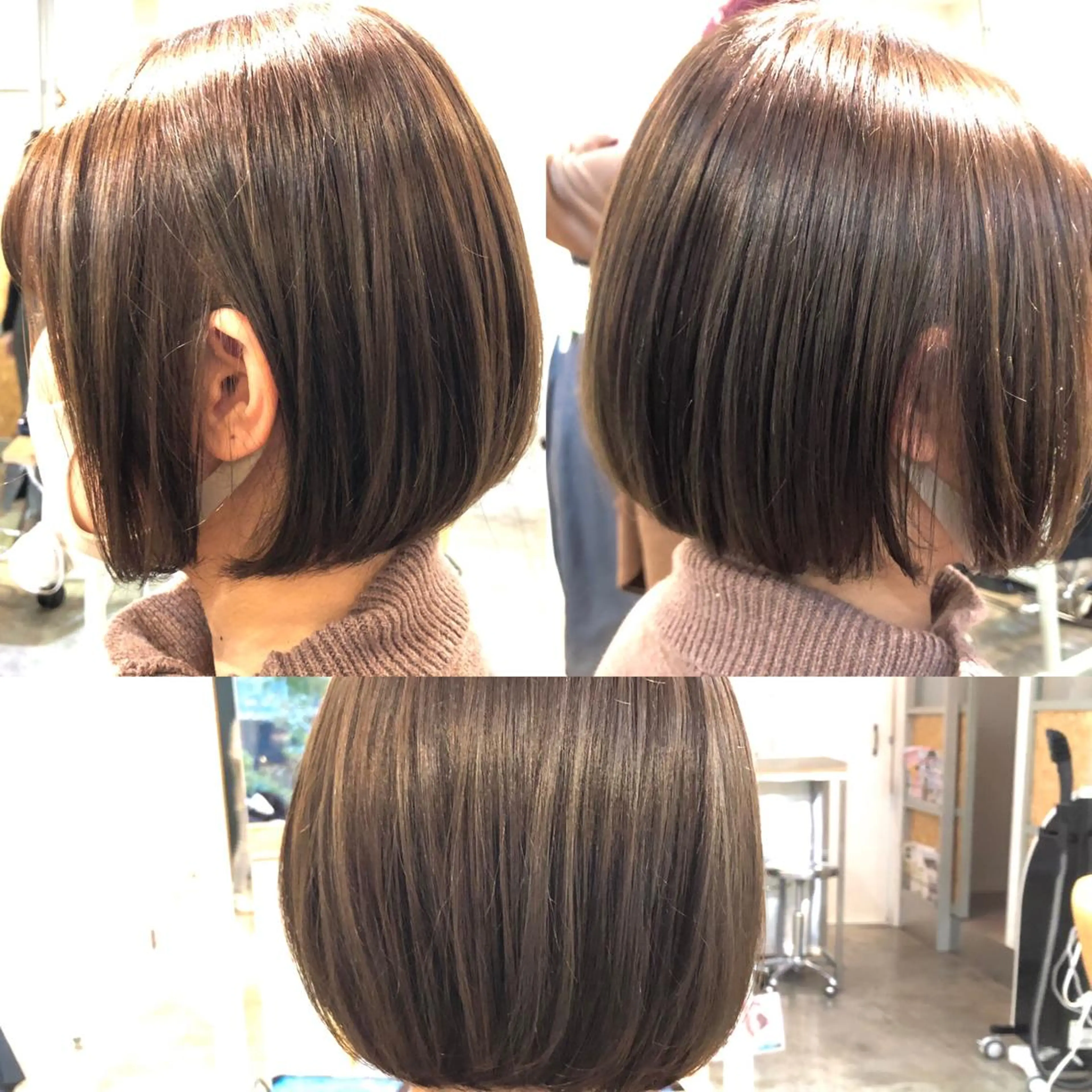 ショート カラー 透明感カラー ボブ ショートヘア 江里 太介のヘアスタイル