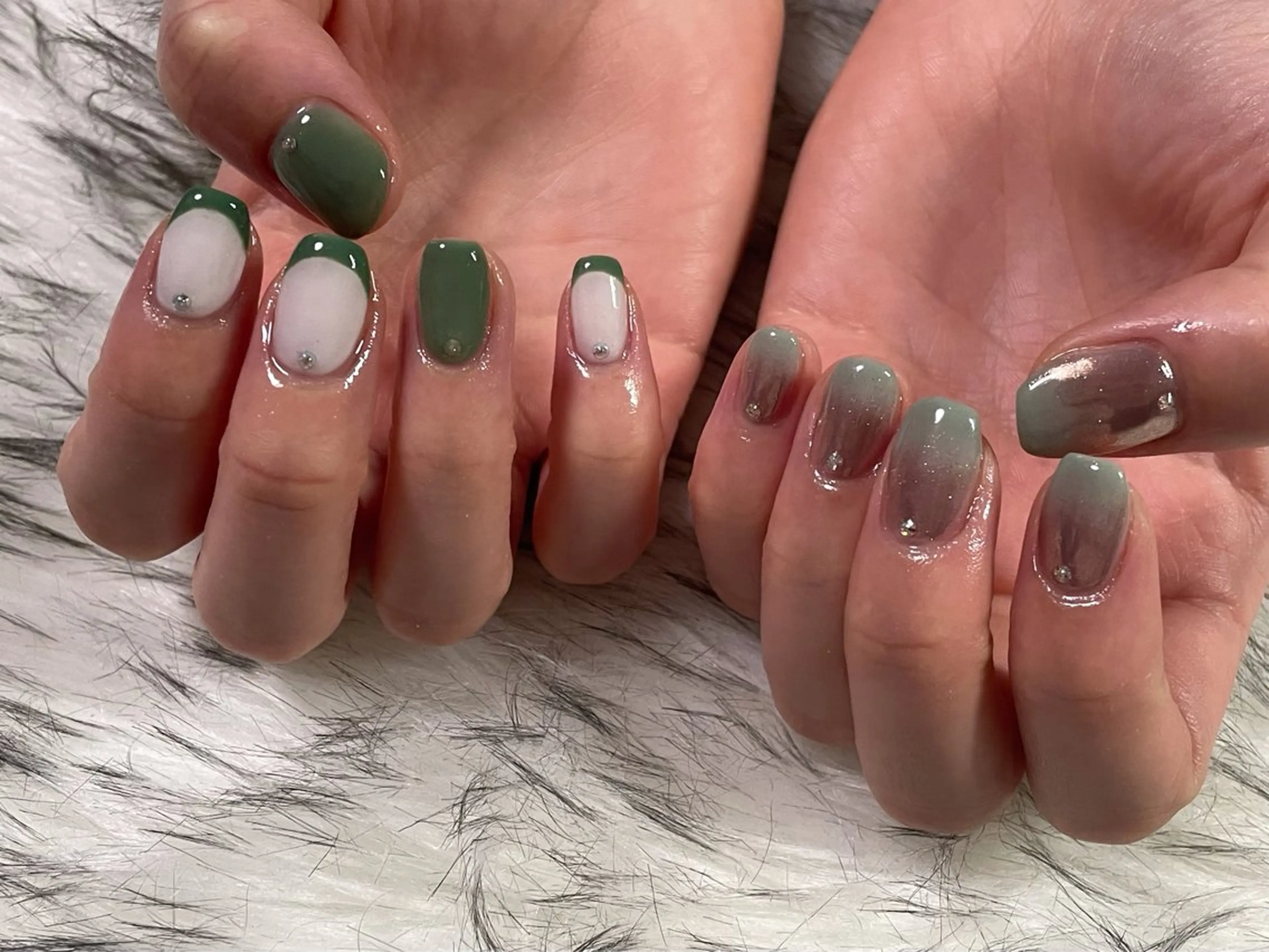 ネイル オーロラネイル フットネイル フレンチネイル ジェルネイル 韓国ネイル ハンドネイル kiki nail &brow二子玉川の眉毛・アイブロウイメージ