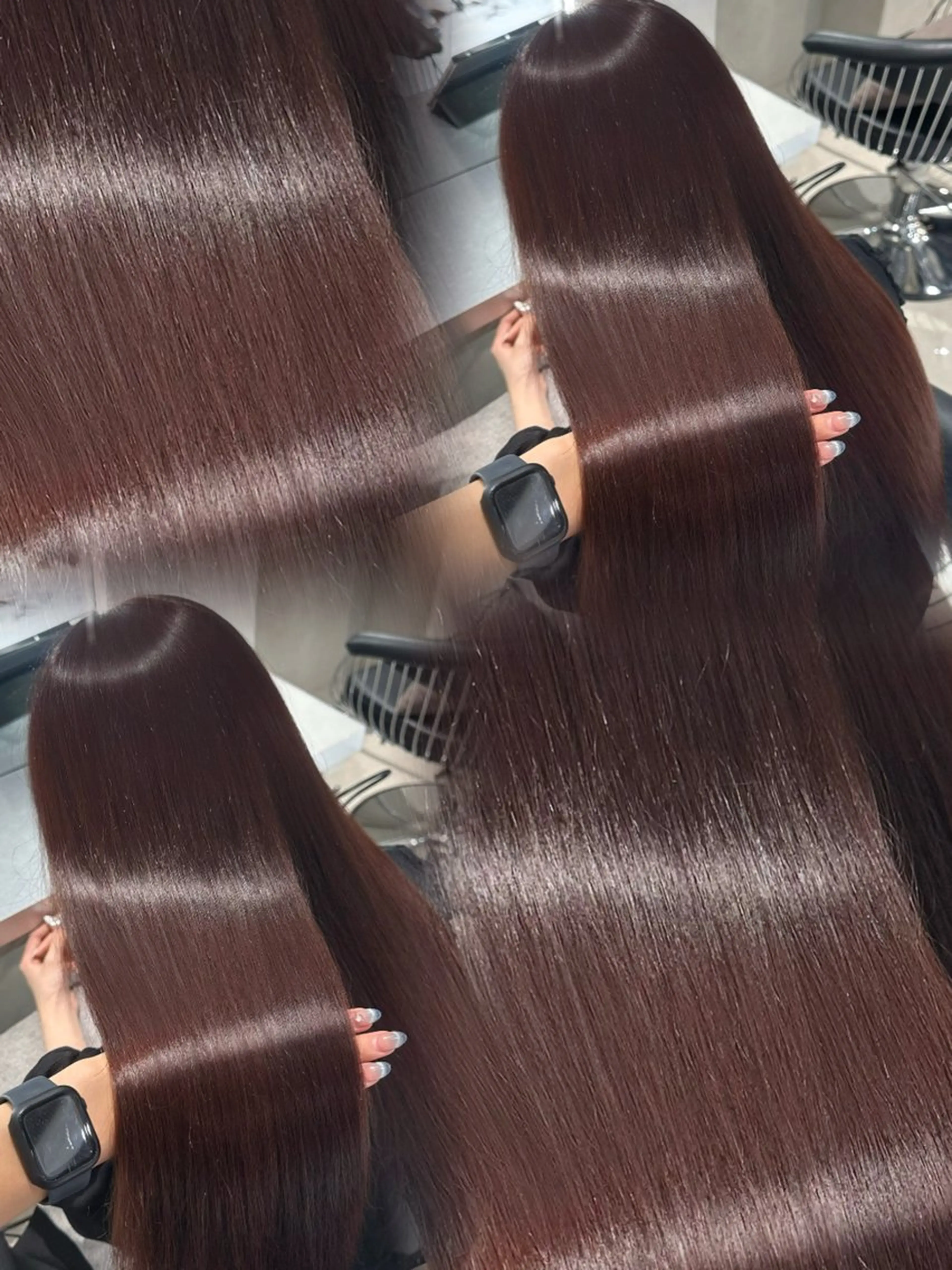 ロング カラー ブラウンカラー レッドカラー レッドブラウン ヘアカラー 暖色/韓国ヘア /MIKAGE🩶のヘアスタイル