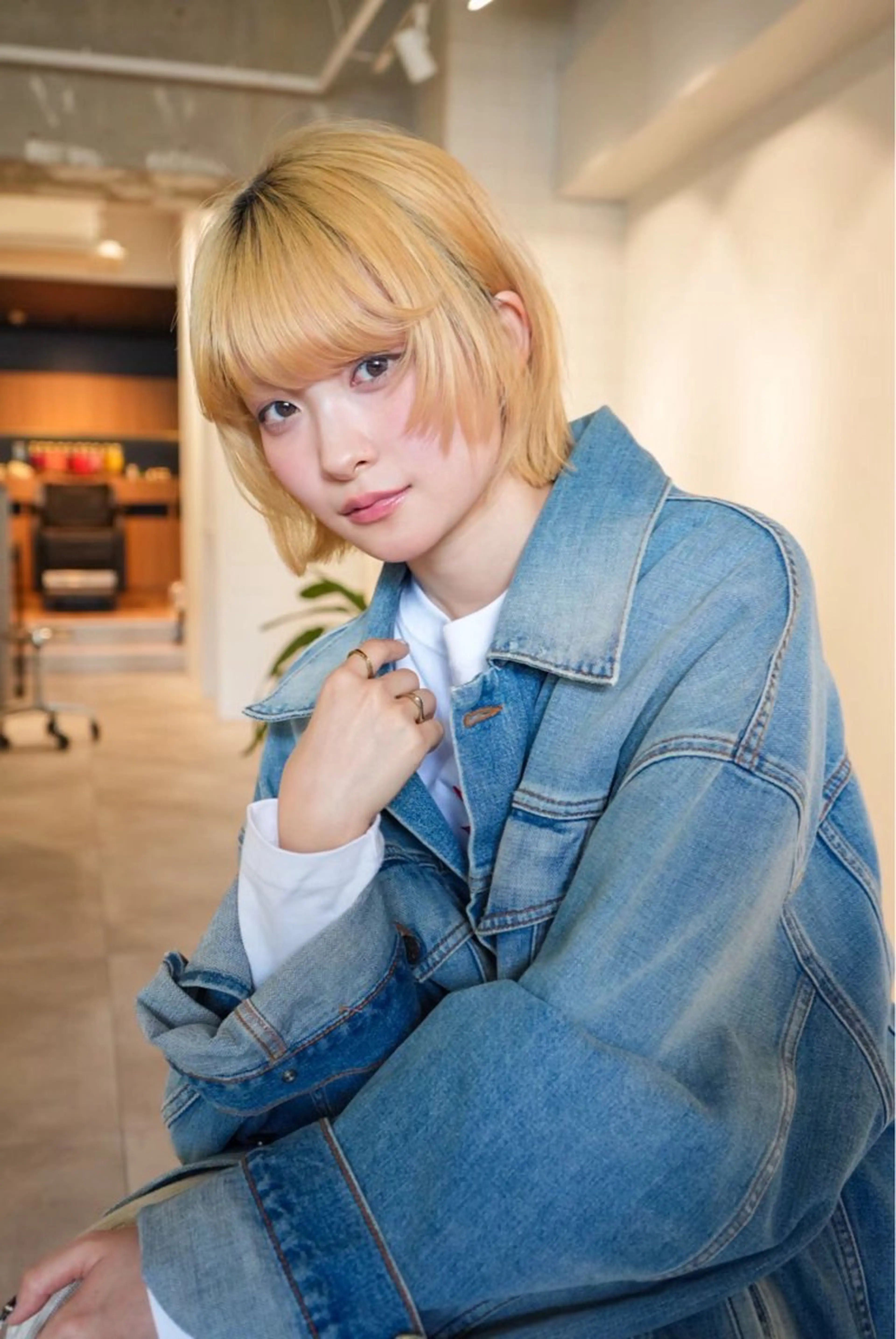 ショート 草野ゆずき⌇縮毛矯正 ⌇Wカラー⌇レイヤーのヘアスタイル