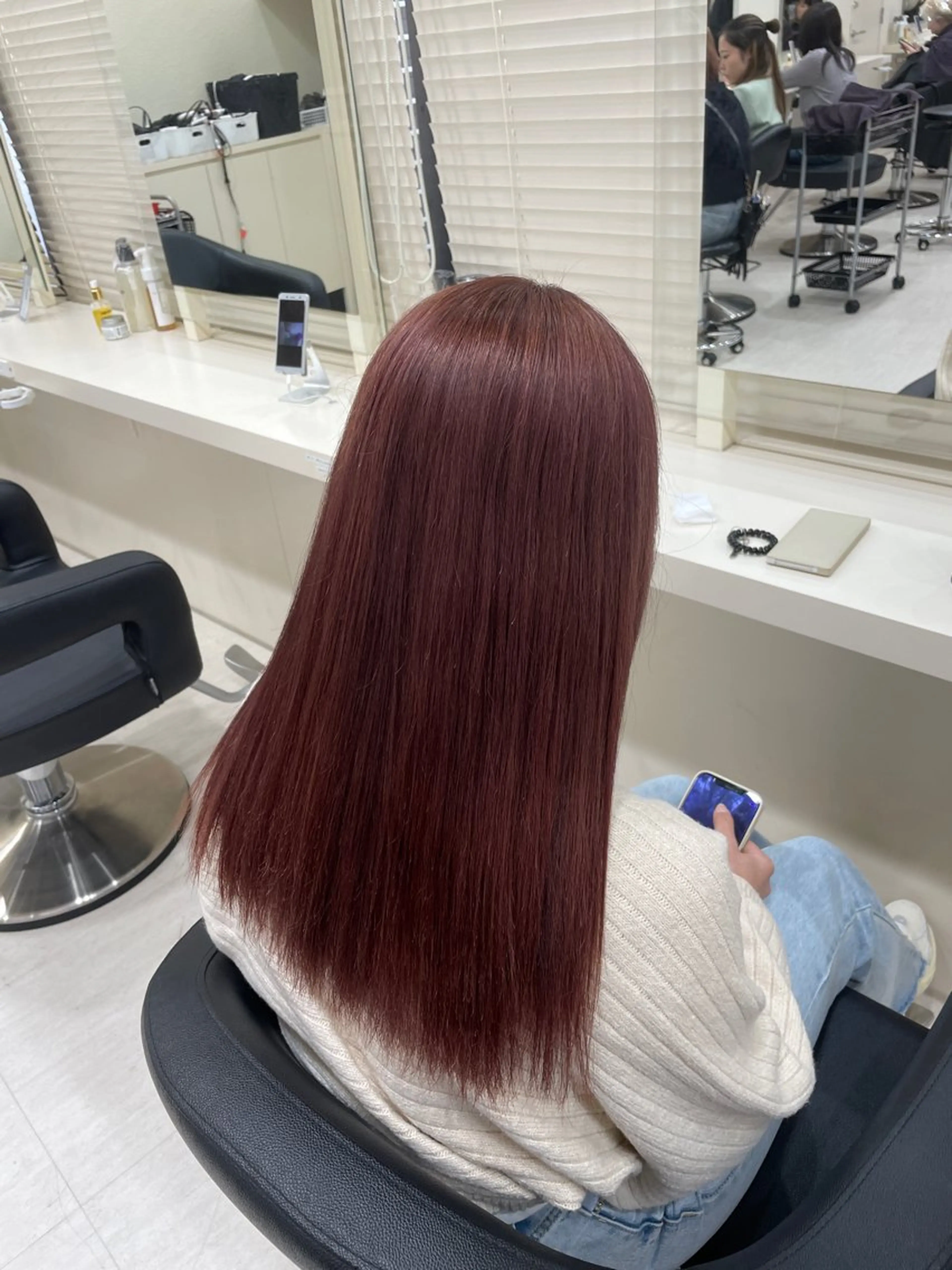 ロング ロング ヘアカラー トリートメント ヘアセット 💗暖色カラー💗 ツヤ髪💗Mayaのヘアスタイル