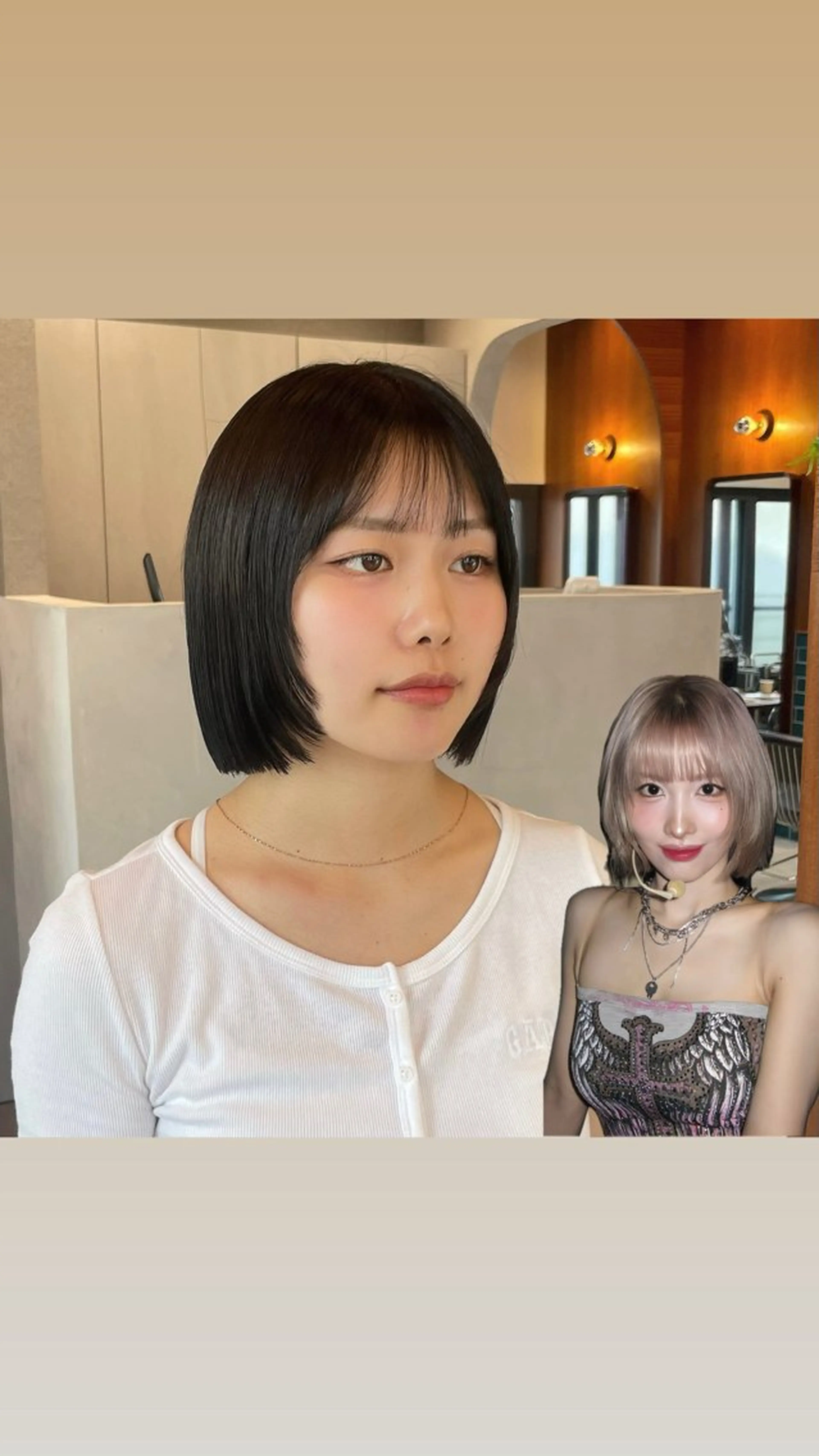 ショート カラー ボブレイヤー 透明感カラー ボブ レイヤーカット トリートメント カット ヘアカラー トリートメント ボブ/縮毛矯正/レイ ヤー♡Natsukiのヘアスタイル