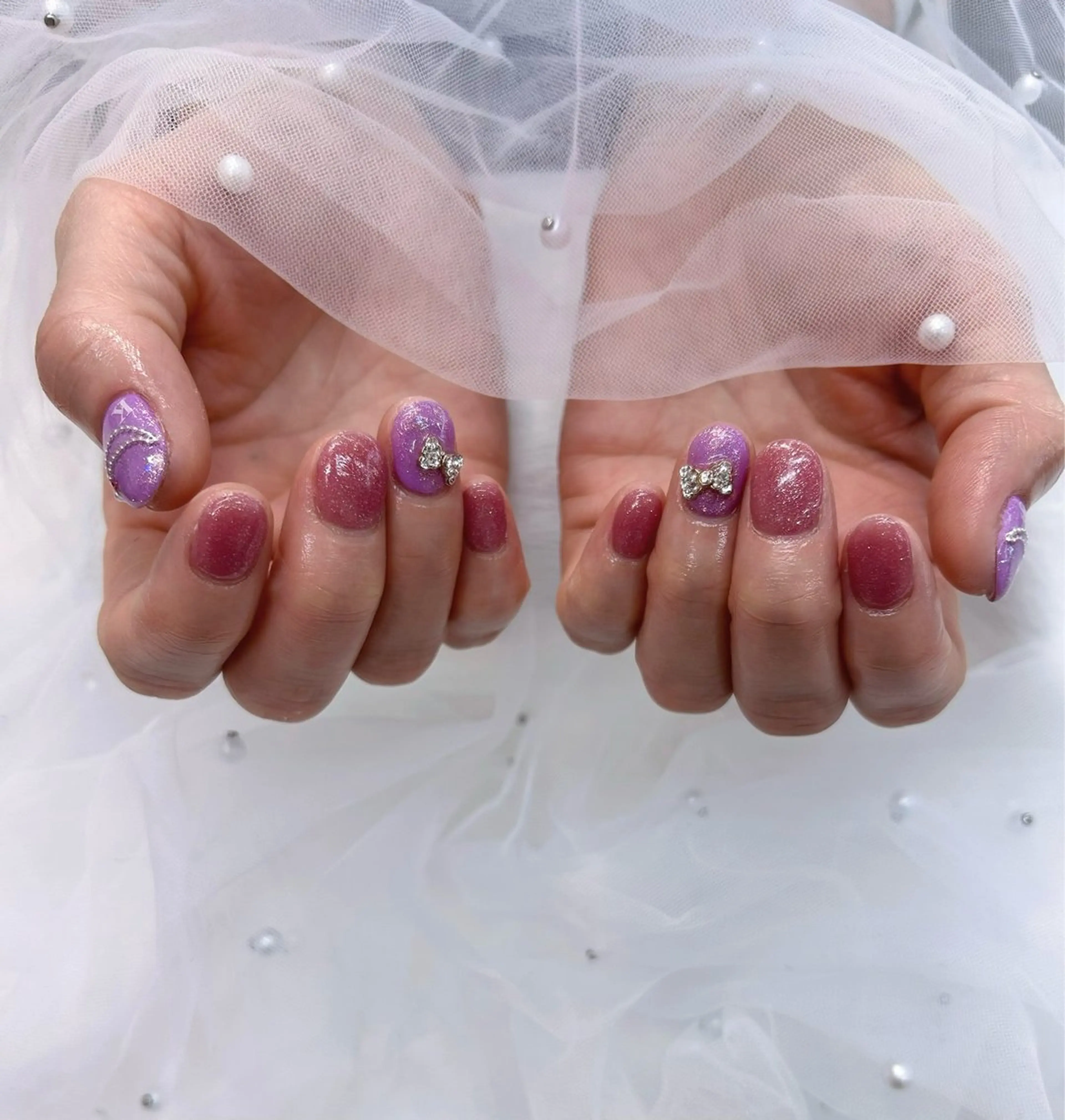 ネイル キラキラネイル ラメ(グリッター) 狭間 GRANBEAUTYのネイルデザイン