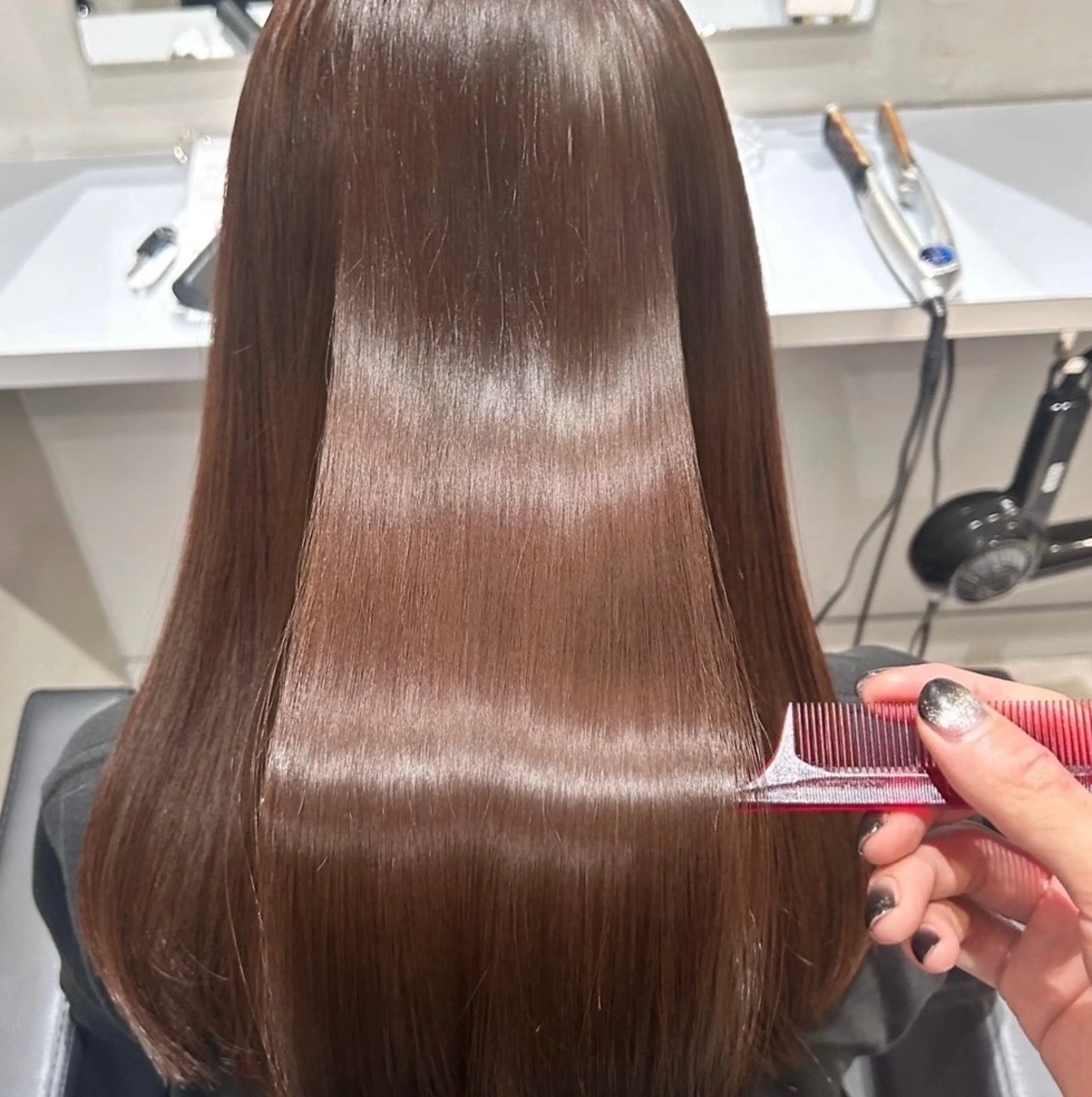 ロング カラー ヘアカラー トリートメント 艶髪×透明感カラー ののかのヘアスタイル