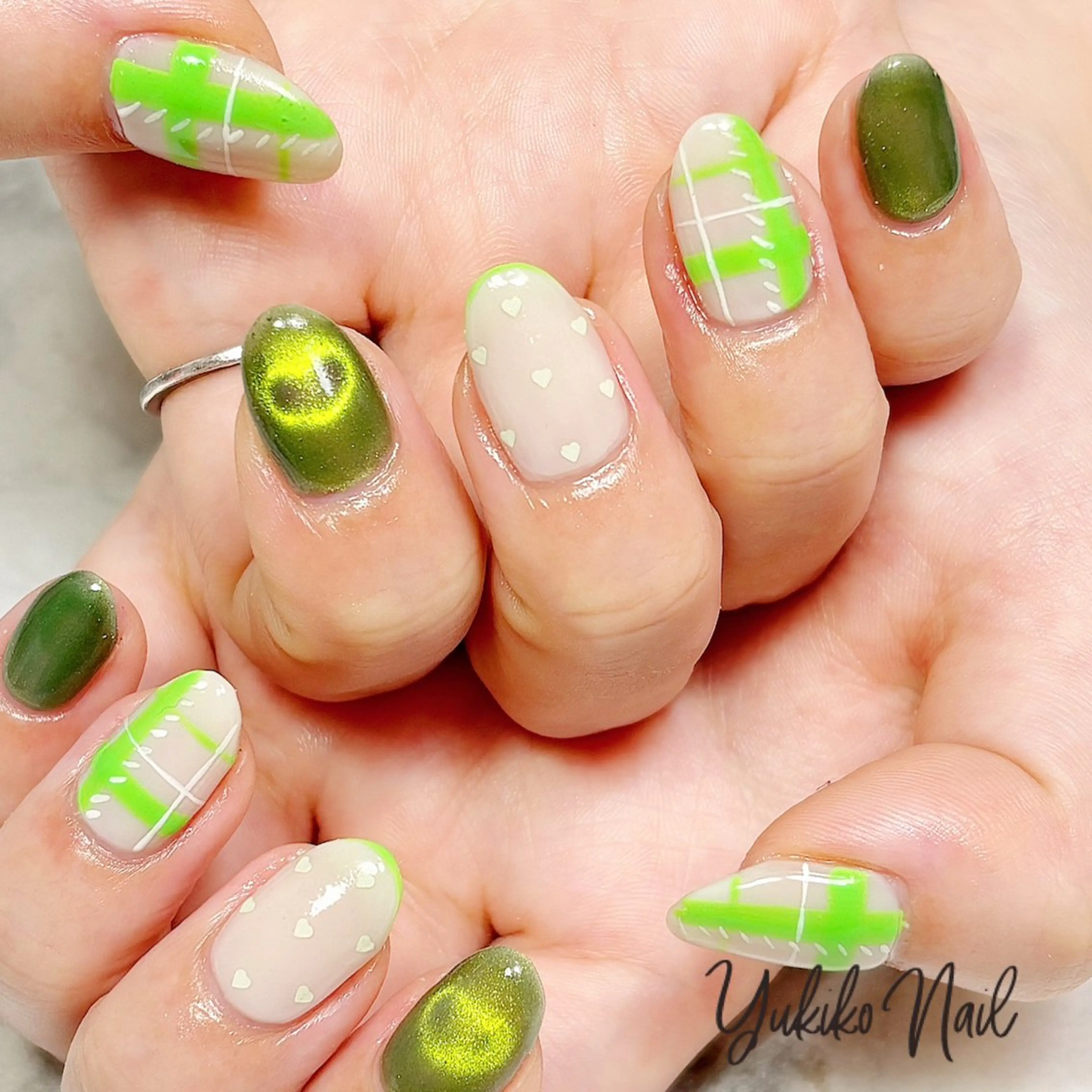 ネイル ハート ハンドネイル ユキコ ネイルのネイルデザイン