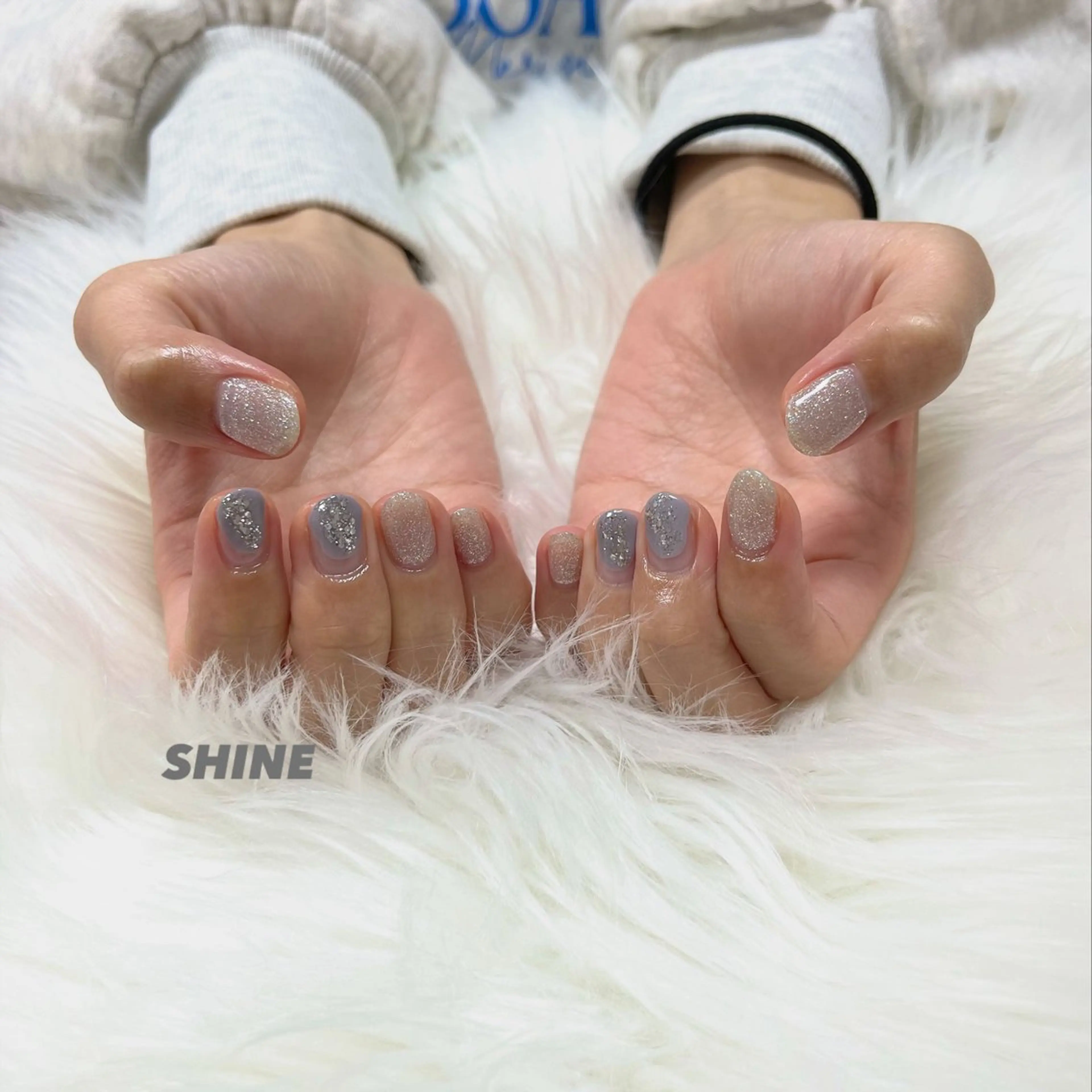 ネイル ニュアンスネイル パープル SHINE nail salonのネイルデザイン