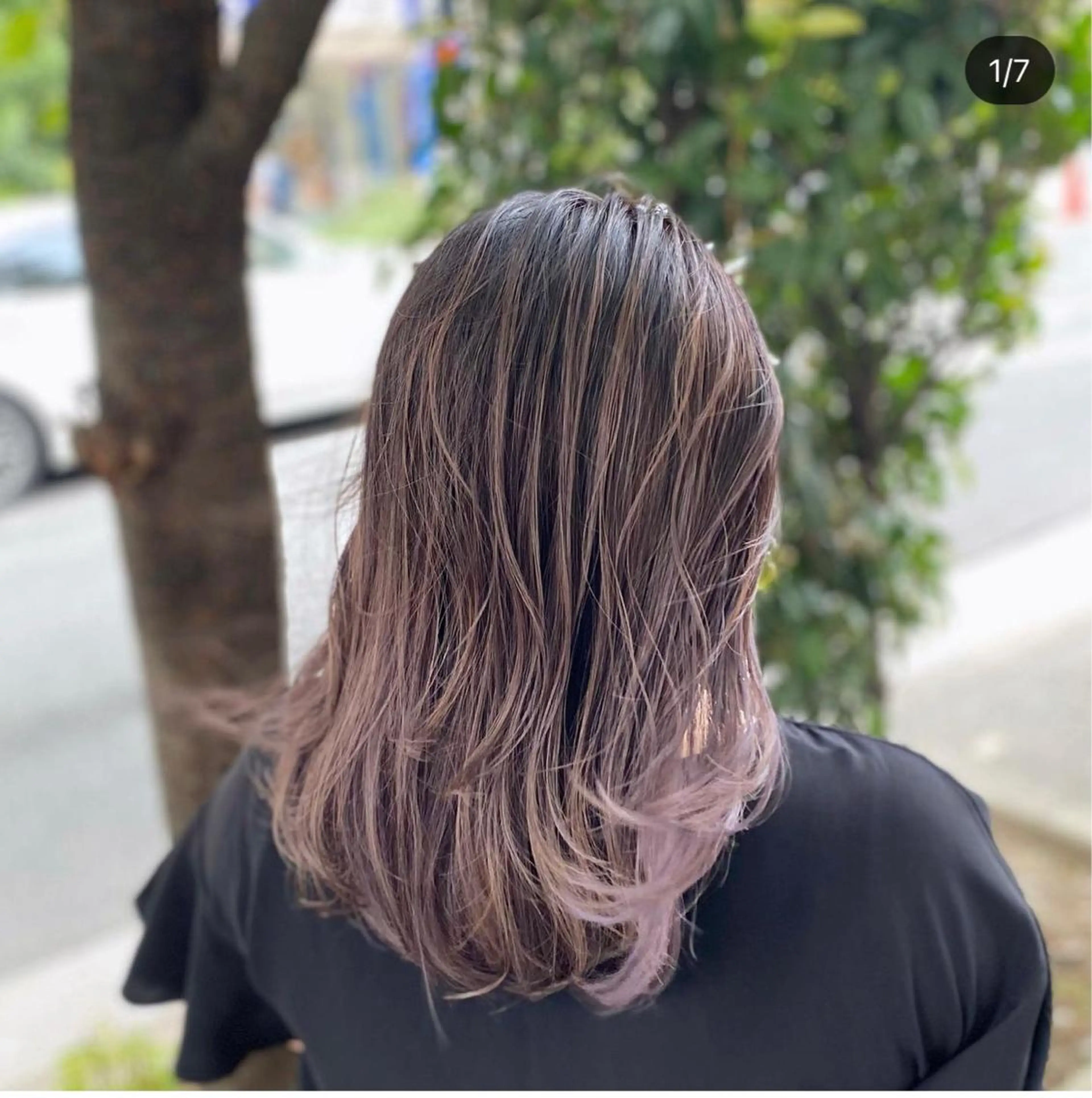 バレイヤージュ+質感トリートメントの写真