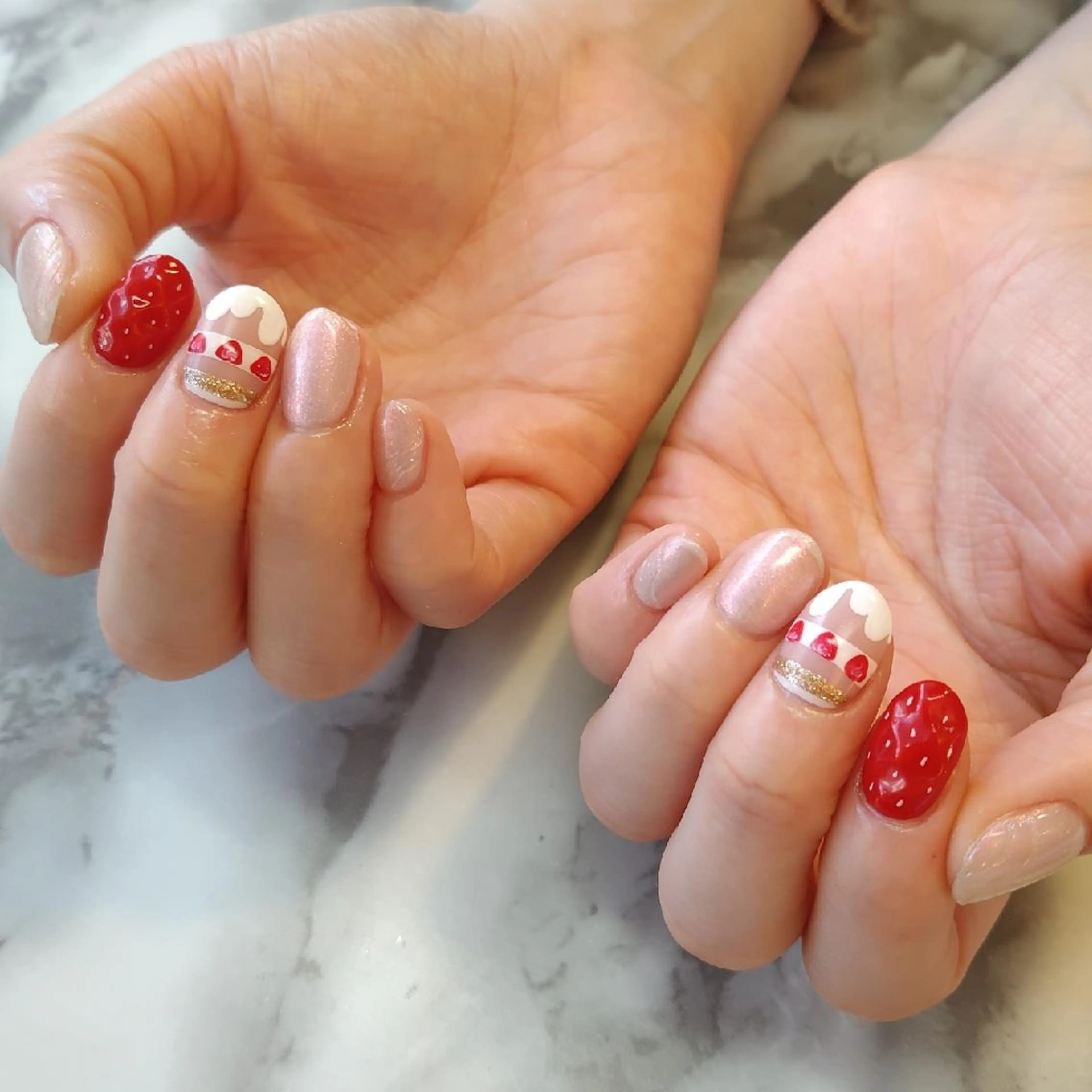 ネイル ショートネイル ジェヌインネイル 河内のネイルデザイン