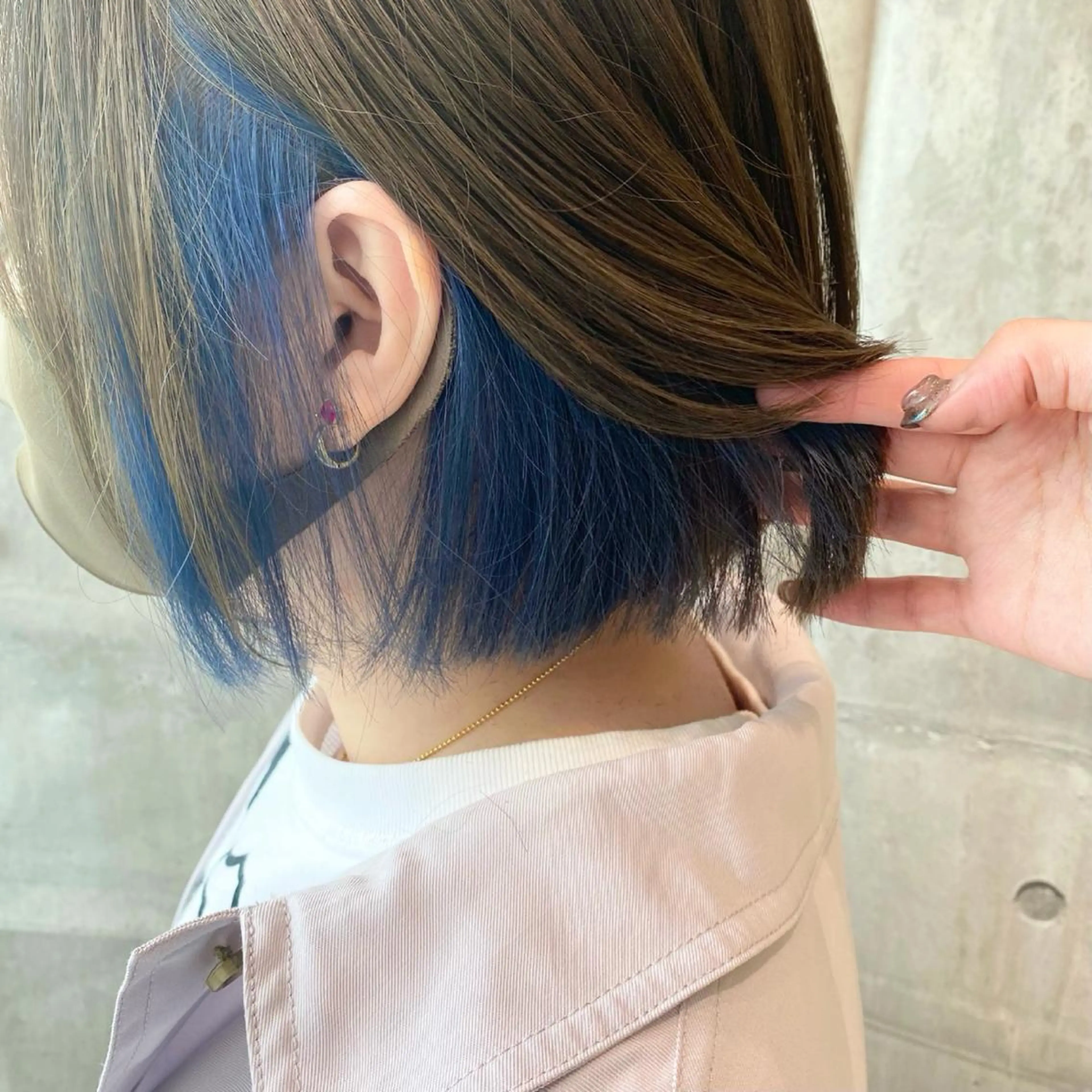 ミディアム カラー ウルフカット ハッシュカット/七海のヘアスタイル