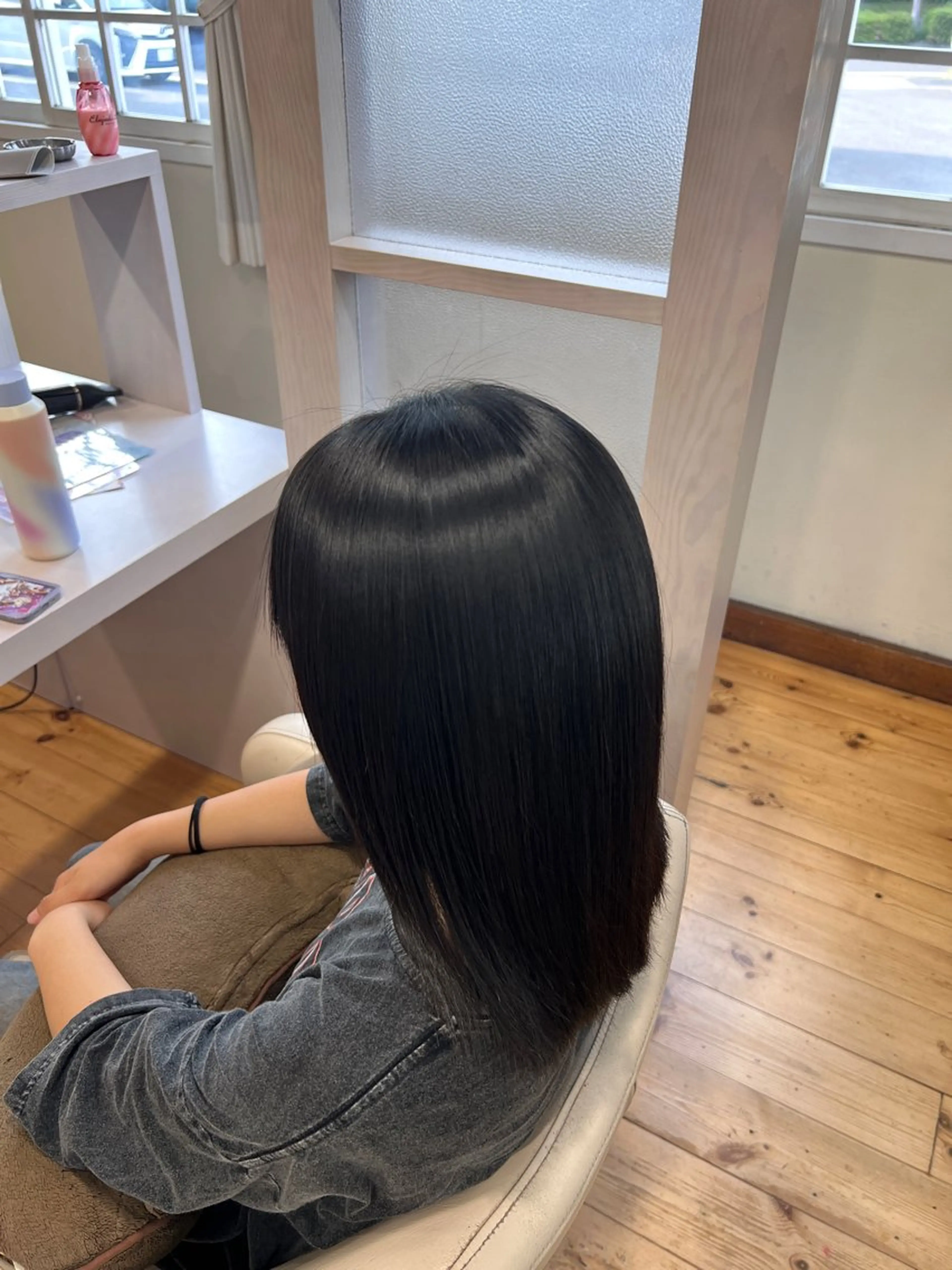 セミロング 縮毛矯正 佐藤 翔空【艶 カラー/縮毛矯正】のヘアスタイル