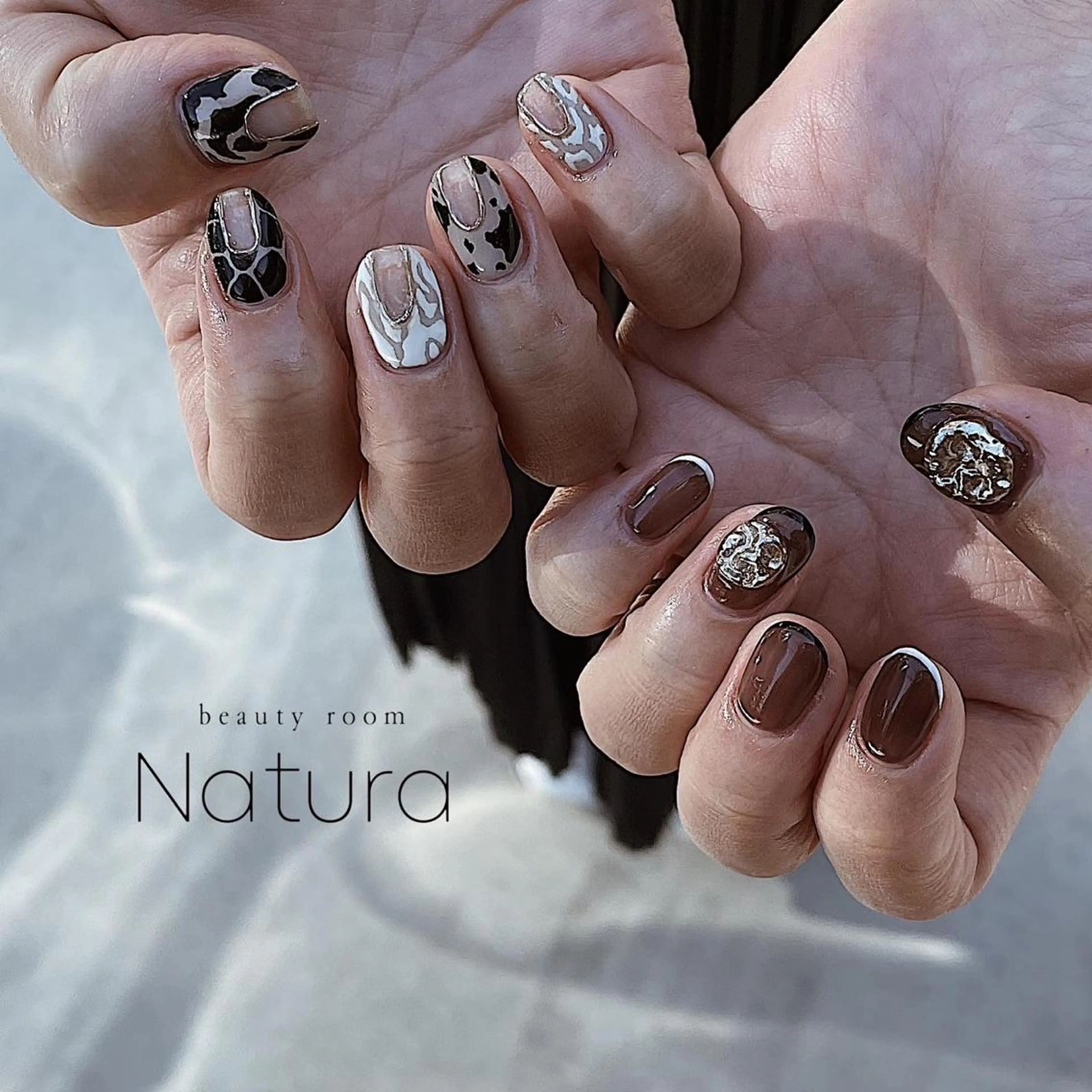 ネイル マツエク・マツパ アイブロウ ハンドネイル beautyroom Naturaのネイルデザイン