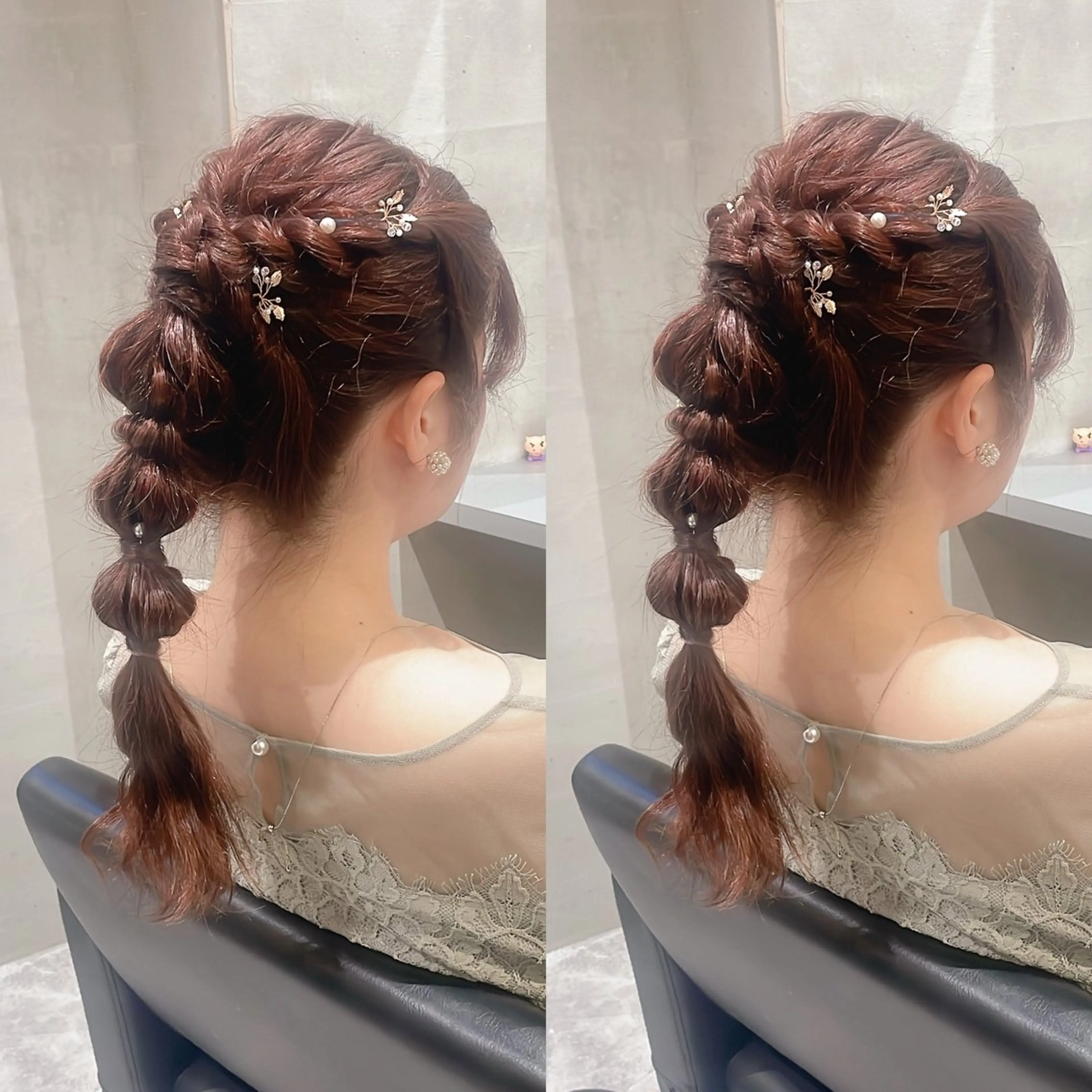 セミロング ヘアアレンジ ヘアセット Minami. 🩵 再現性特化ヘアのヘアスタイル