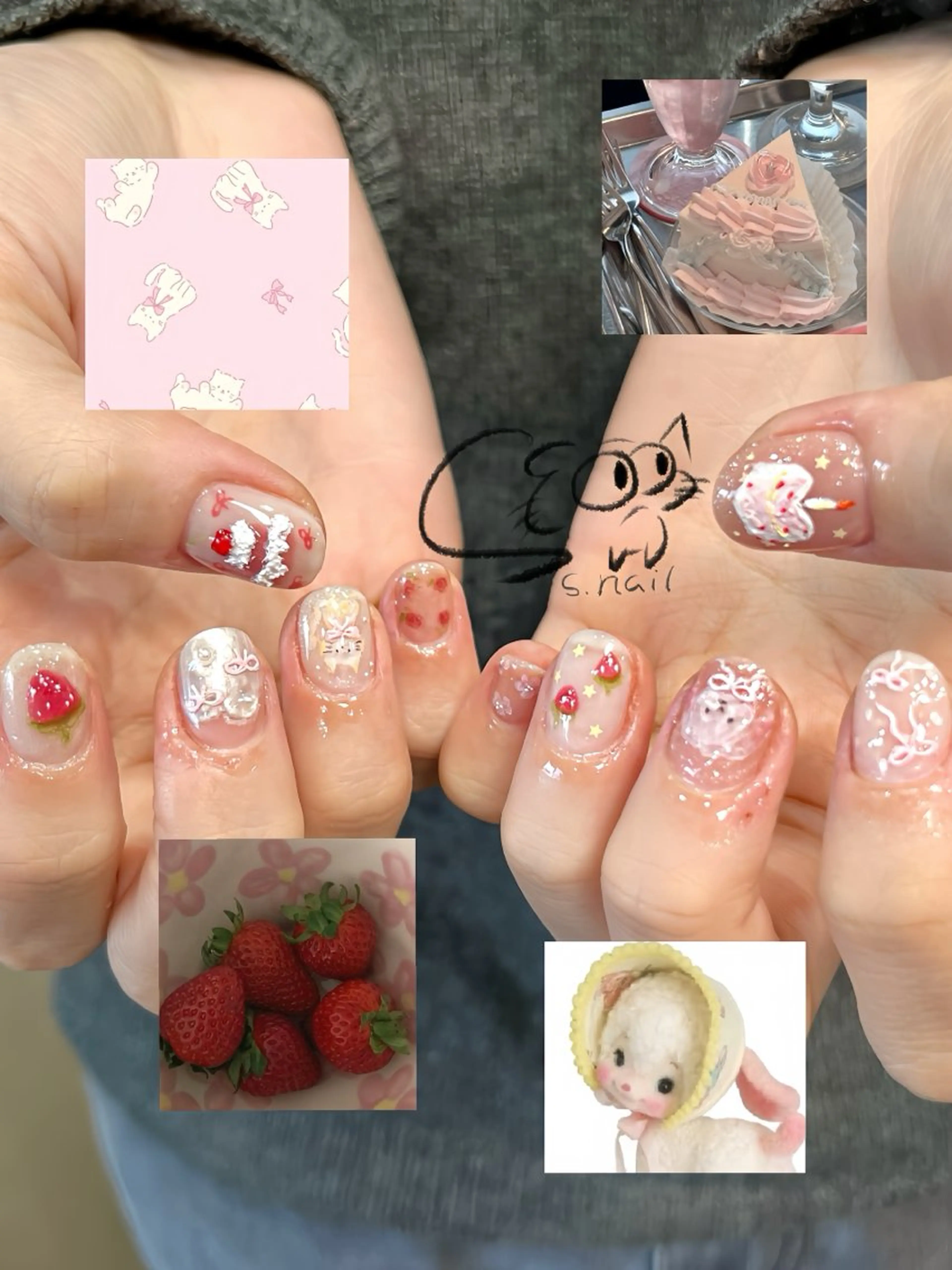 ネイル アートネイル チークネイル フレンチネイル グラデーション マグネットネイル S.nail _のネイルデザイン