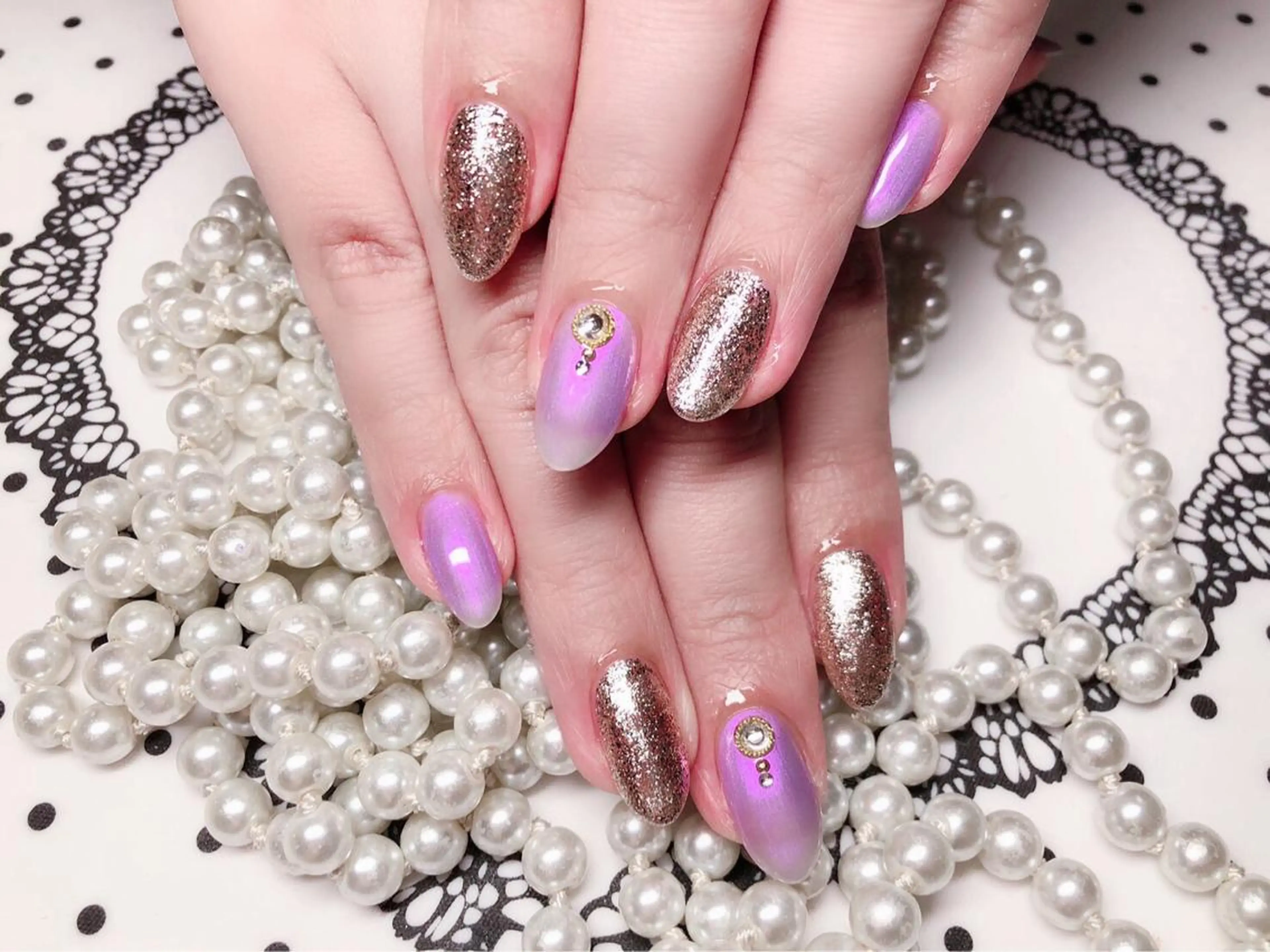 ネイル マジック ミラーのネイルデザイン