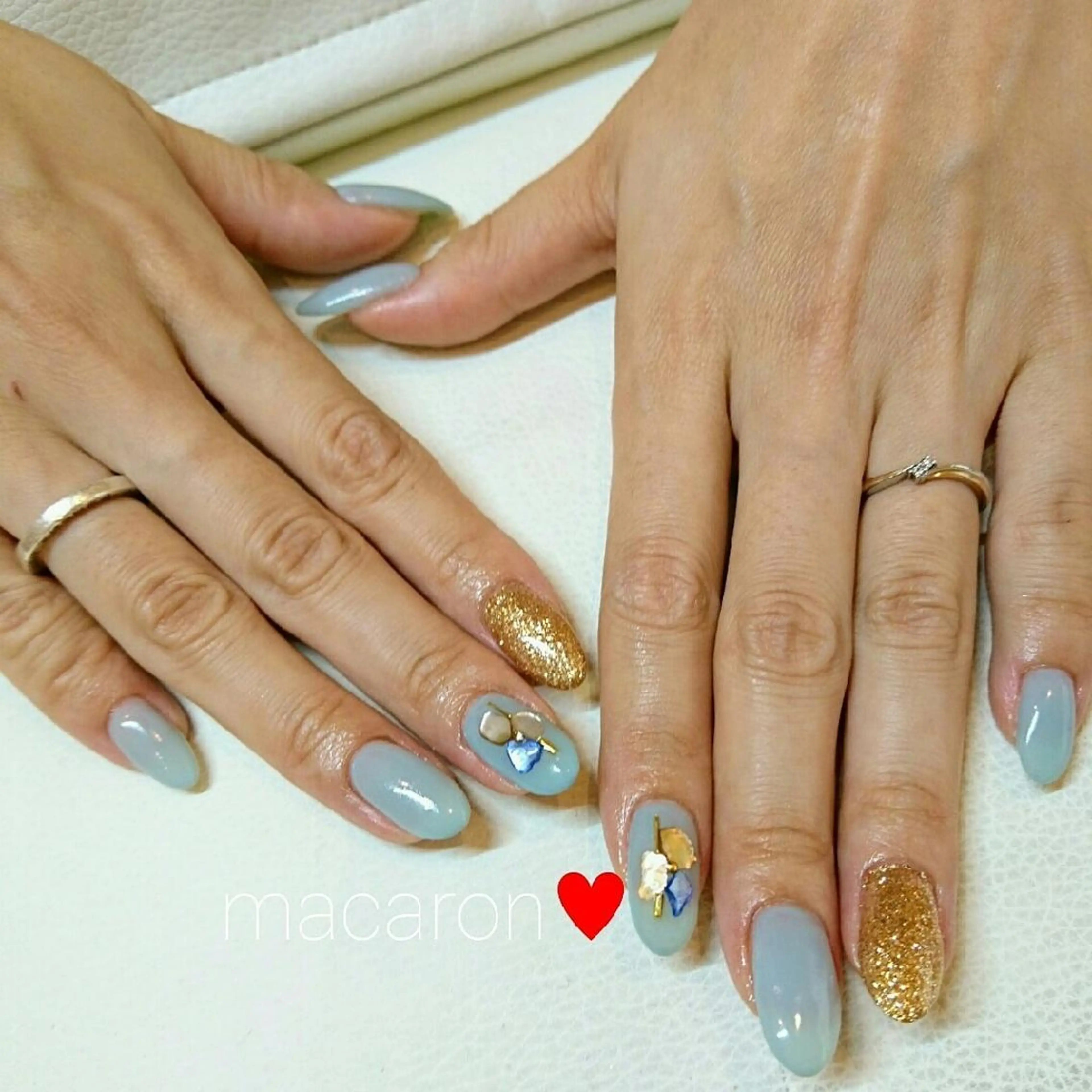 ネイル 長さ出し スカルプネイル nail salon macaron のネイルデザイン