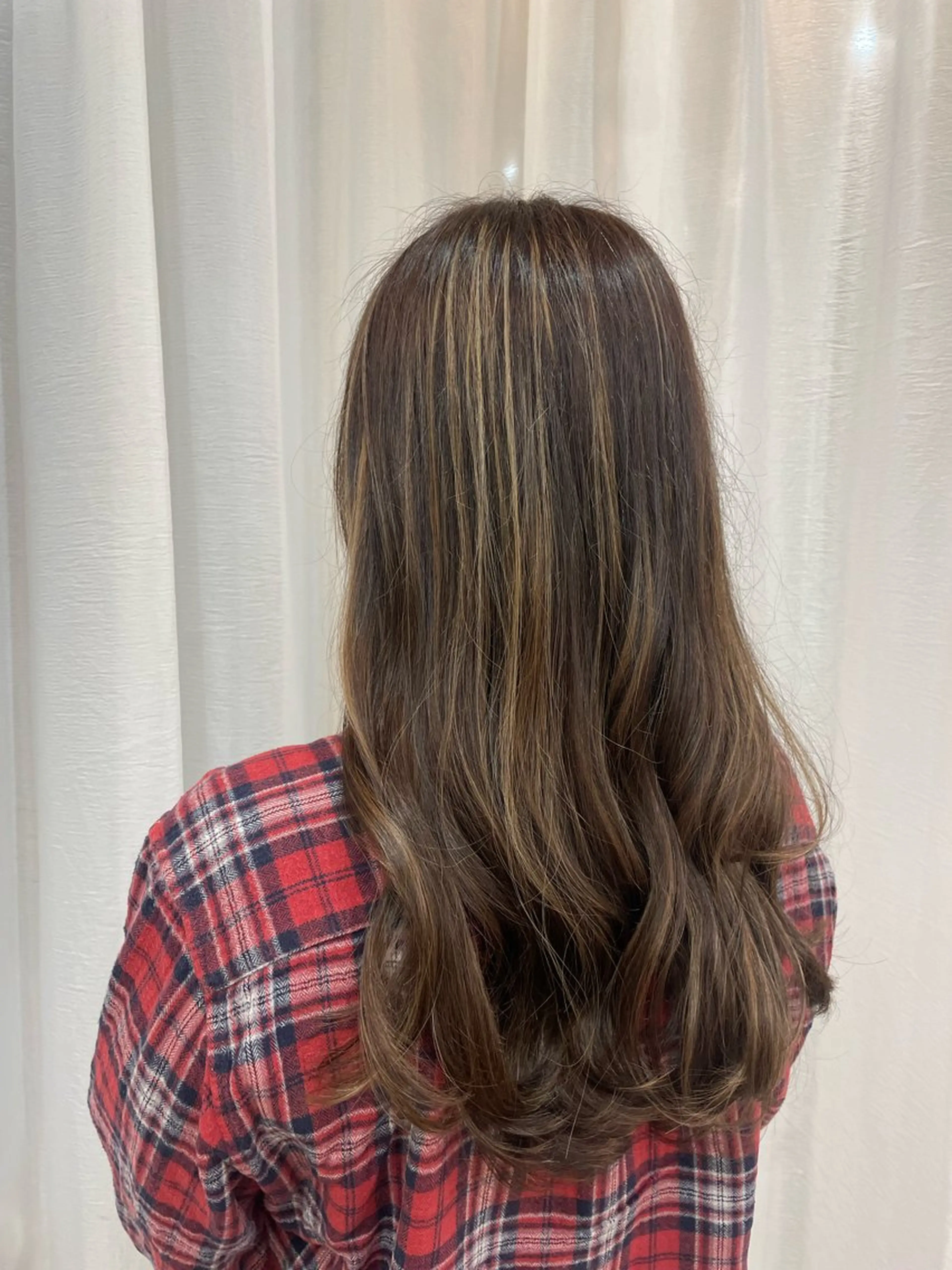 カラー ベージュカラー ハイライトカラー 欠畑 瑠奈のヘアスタイル
