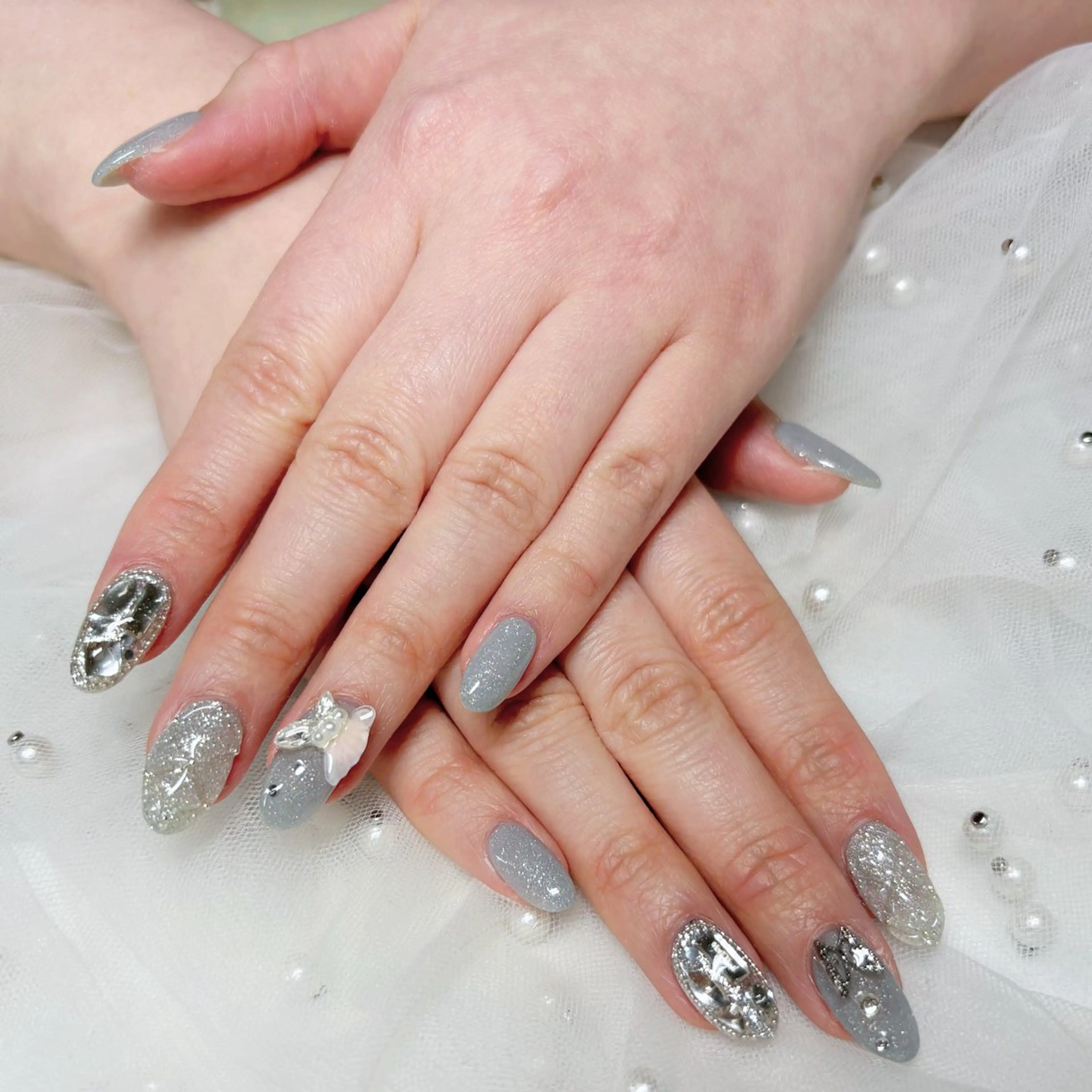 ネイル H3 Nail Tsuki🦋💙のネイルデザイン