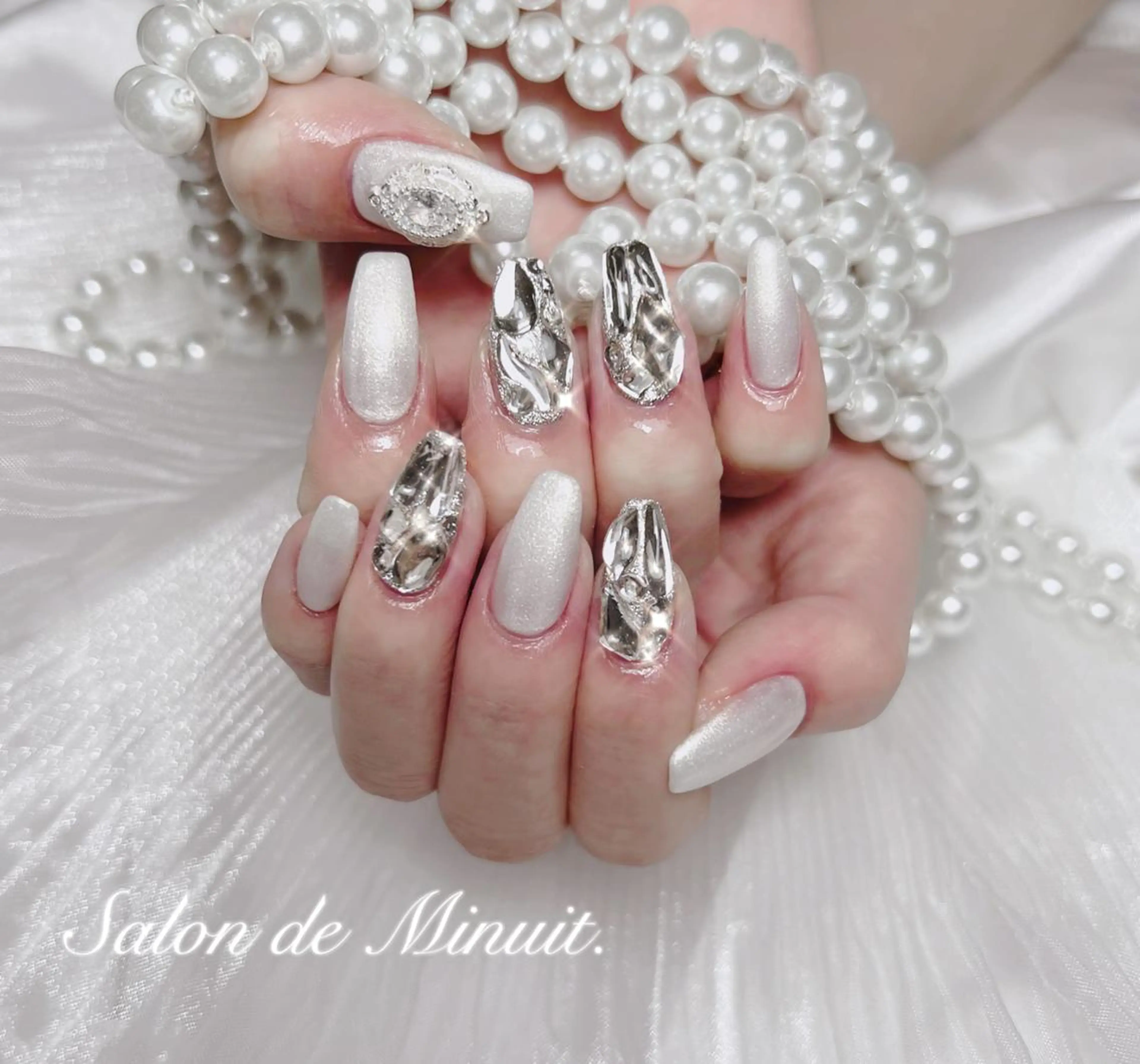 🎀大人気NO.1【Hand】持ち込みデザイン120分やり放題7980（アートし、大きいパーツ6本程度)🎀の写真