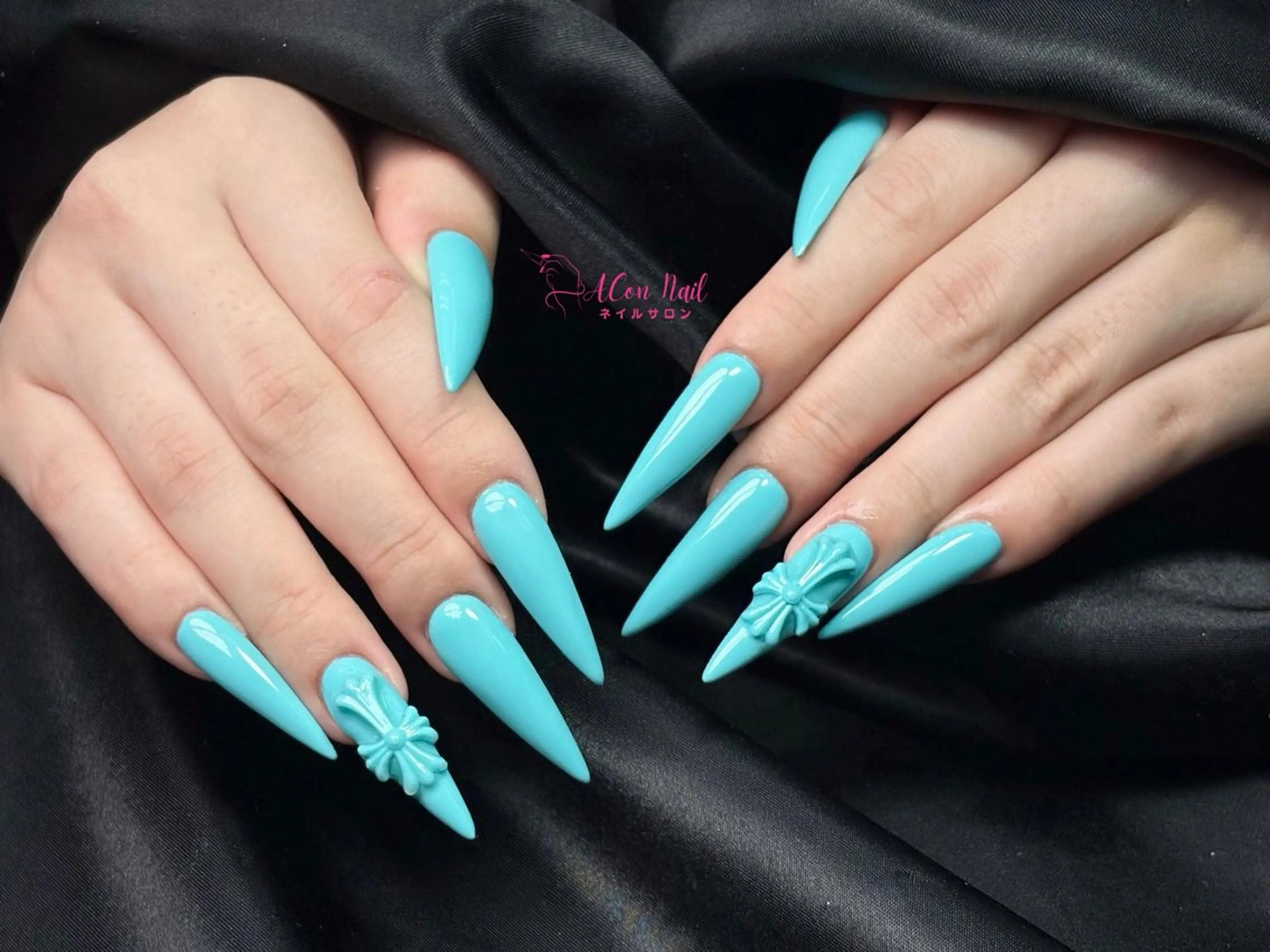 ネイル 桜ネイル 長さ出し フラワーネイル フレンチネイル ジェルネイル ハンドネイル ACon NailSalonのネイルデザイン