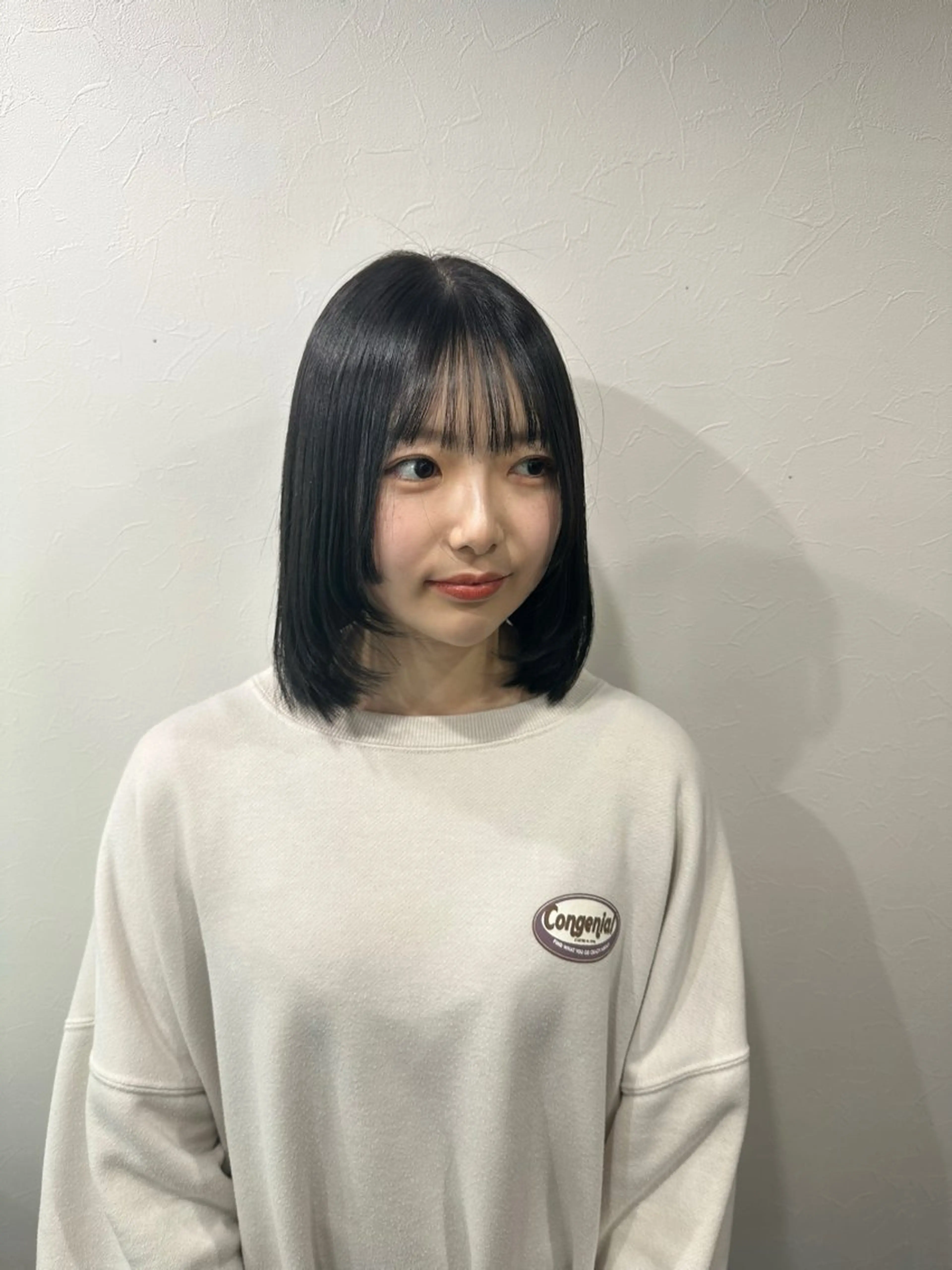 ミディアム カラー パーマ 透明感カラー 顔周りカット レイヤーカット 縮毛矯正 カット ヘアカラー 縮毛矯正 トリートメント 髪質改善⭐️縮毛矯正 中野⭐️Rinaのヘアスタイル