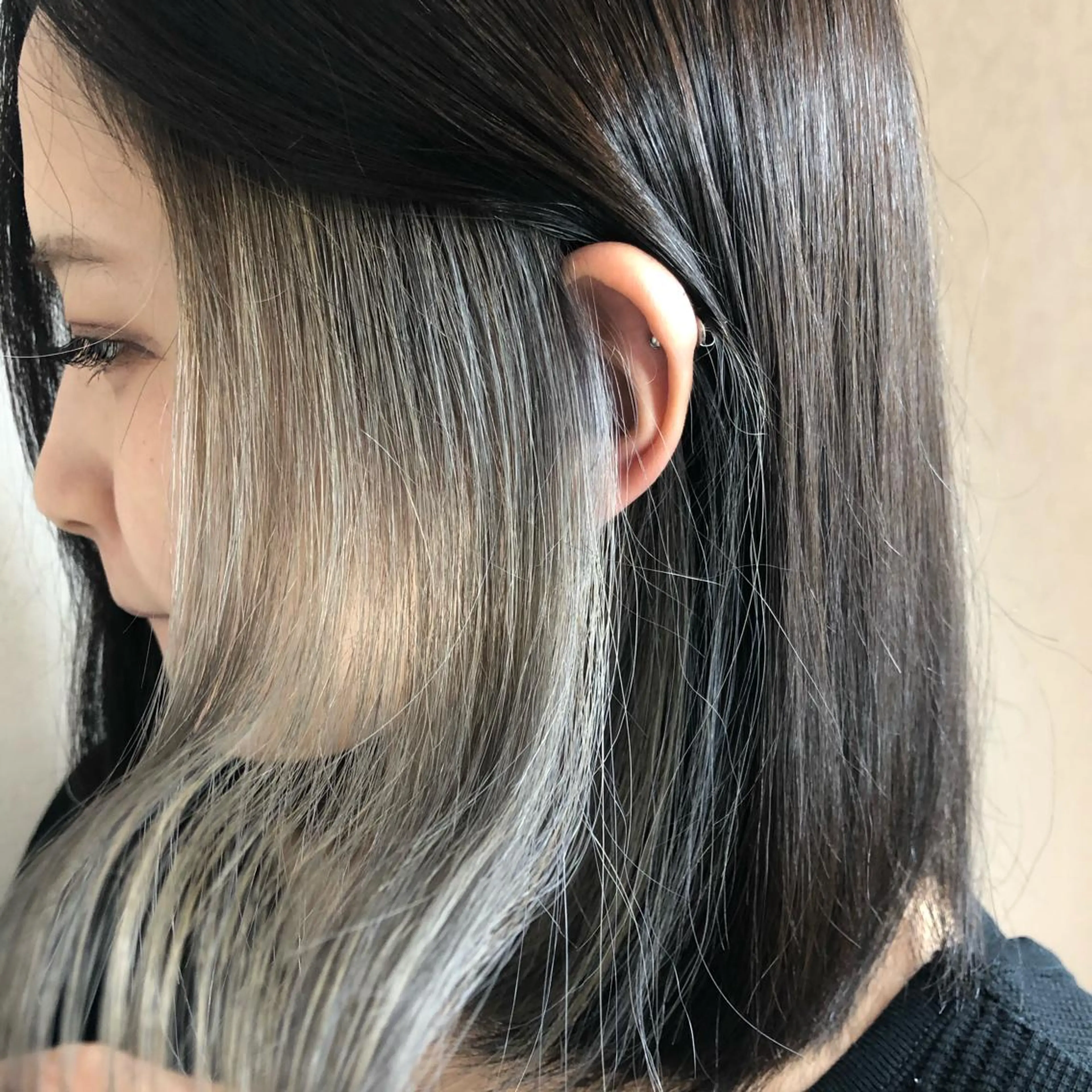 ミディアム カラー ムトウセイマ/ 縮毛矯正/ブリーチのヘアスタイル