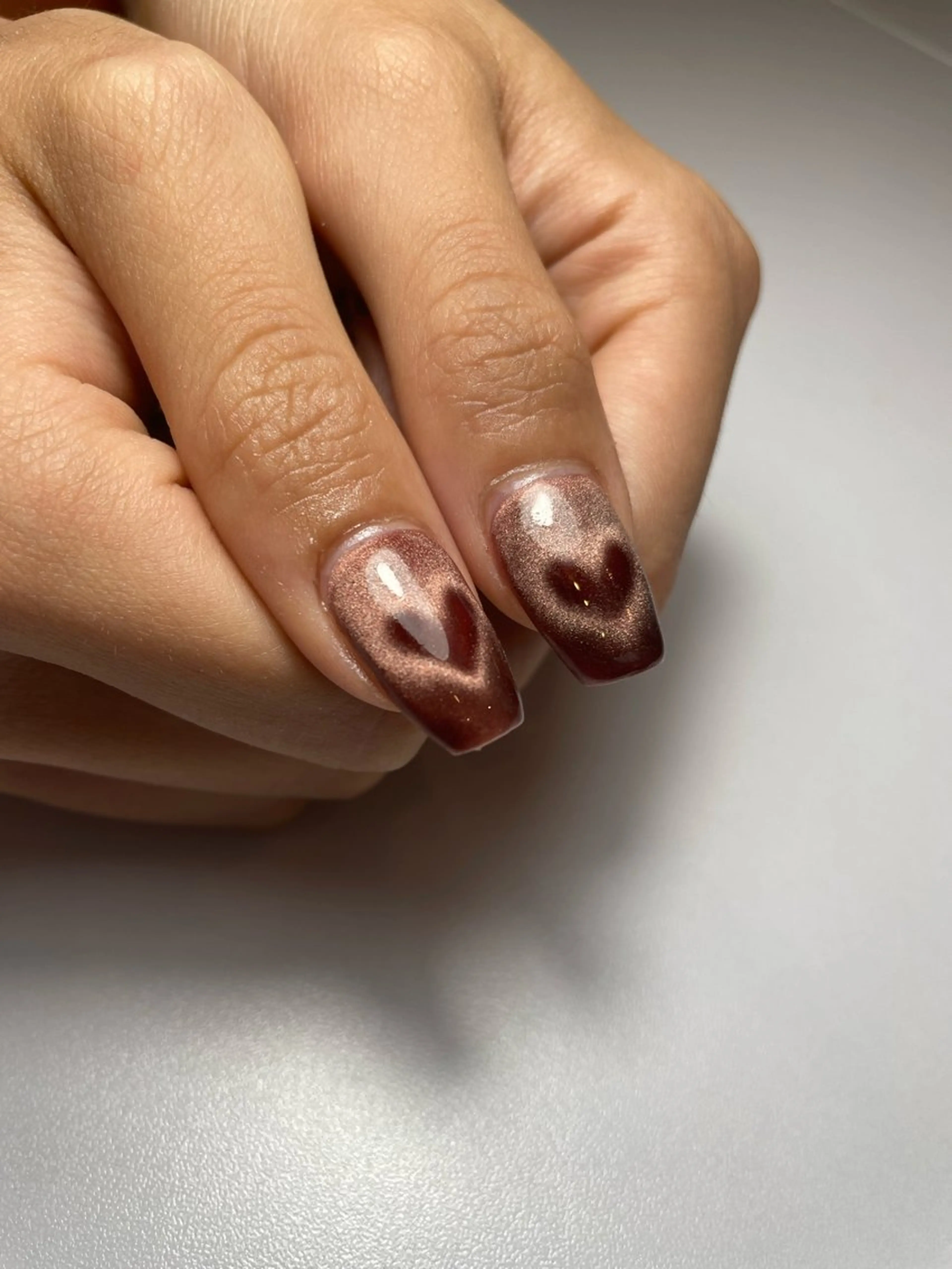 ネイル ハート ストーンネイル nail salon Camelliaのネイルデザイン