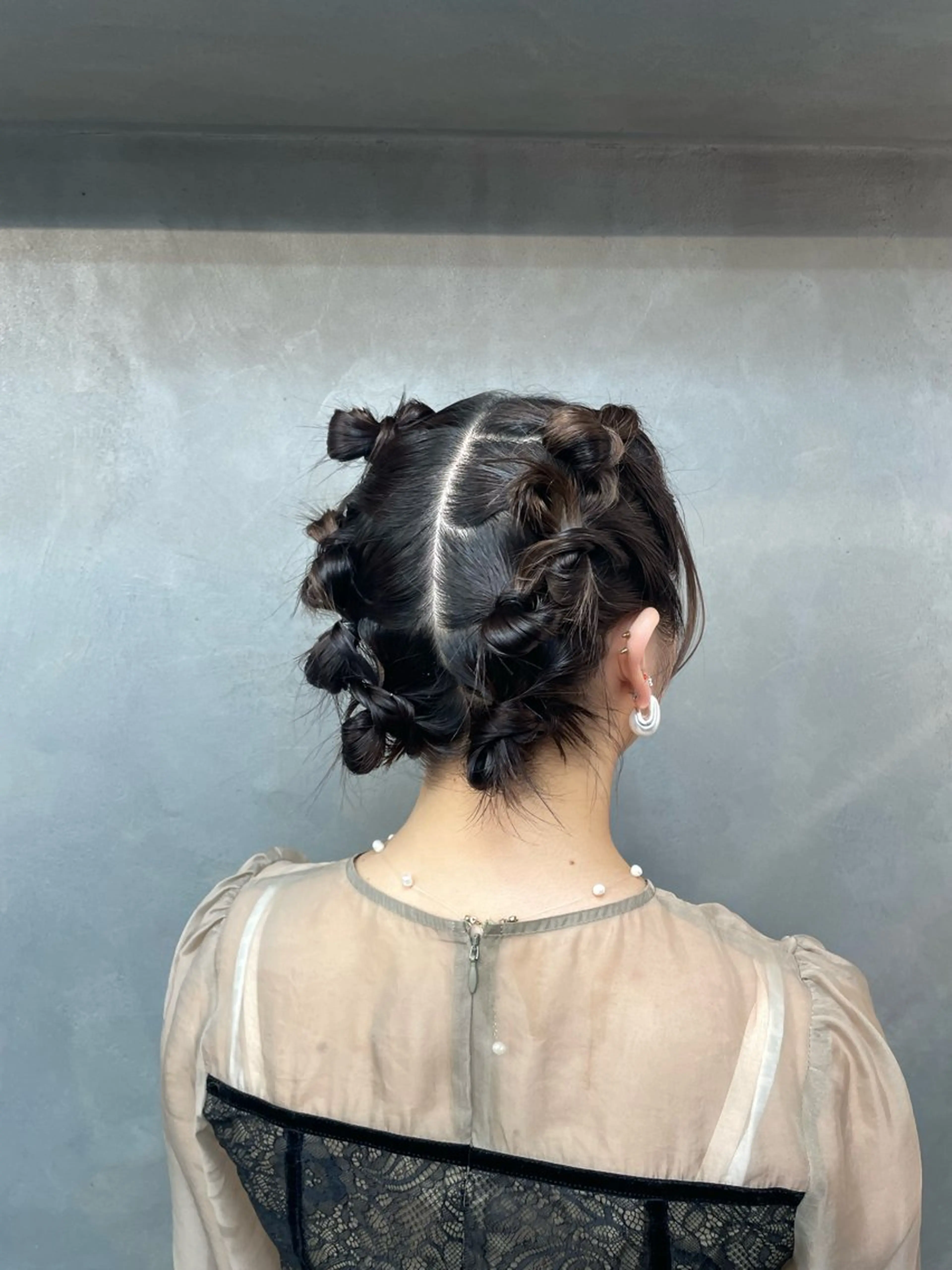 ミディアム ヘアアレンジ 結婚式・ブライダル ヘアセット エクステ/コーンロウ KURUMI⛓️🔥のヘアスタイル