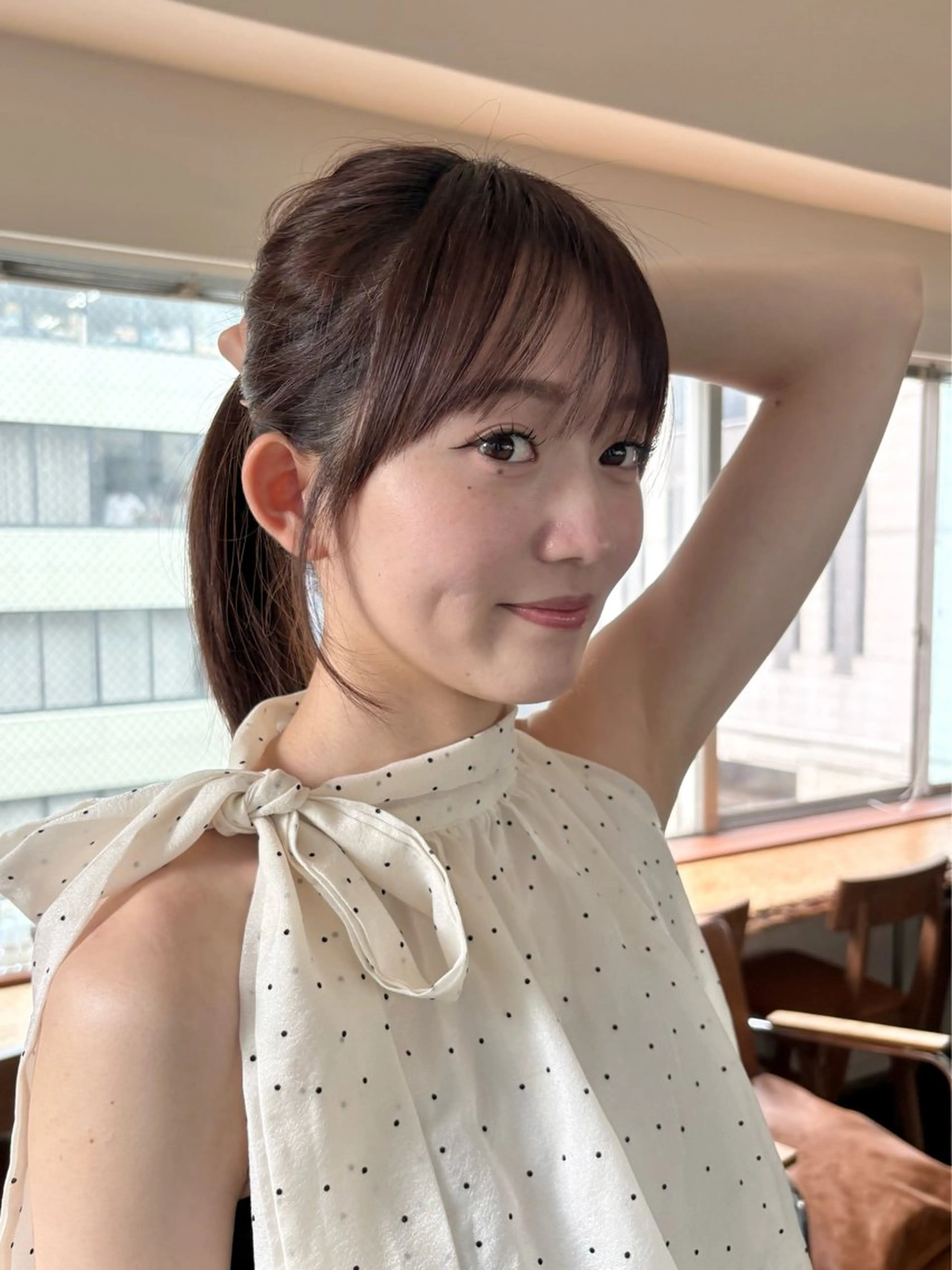 ミディアム カット ヘアカラー トリートメント 透明感カラー/顔周り カット/ののか💞のヘアスタイル