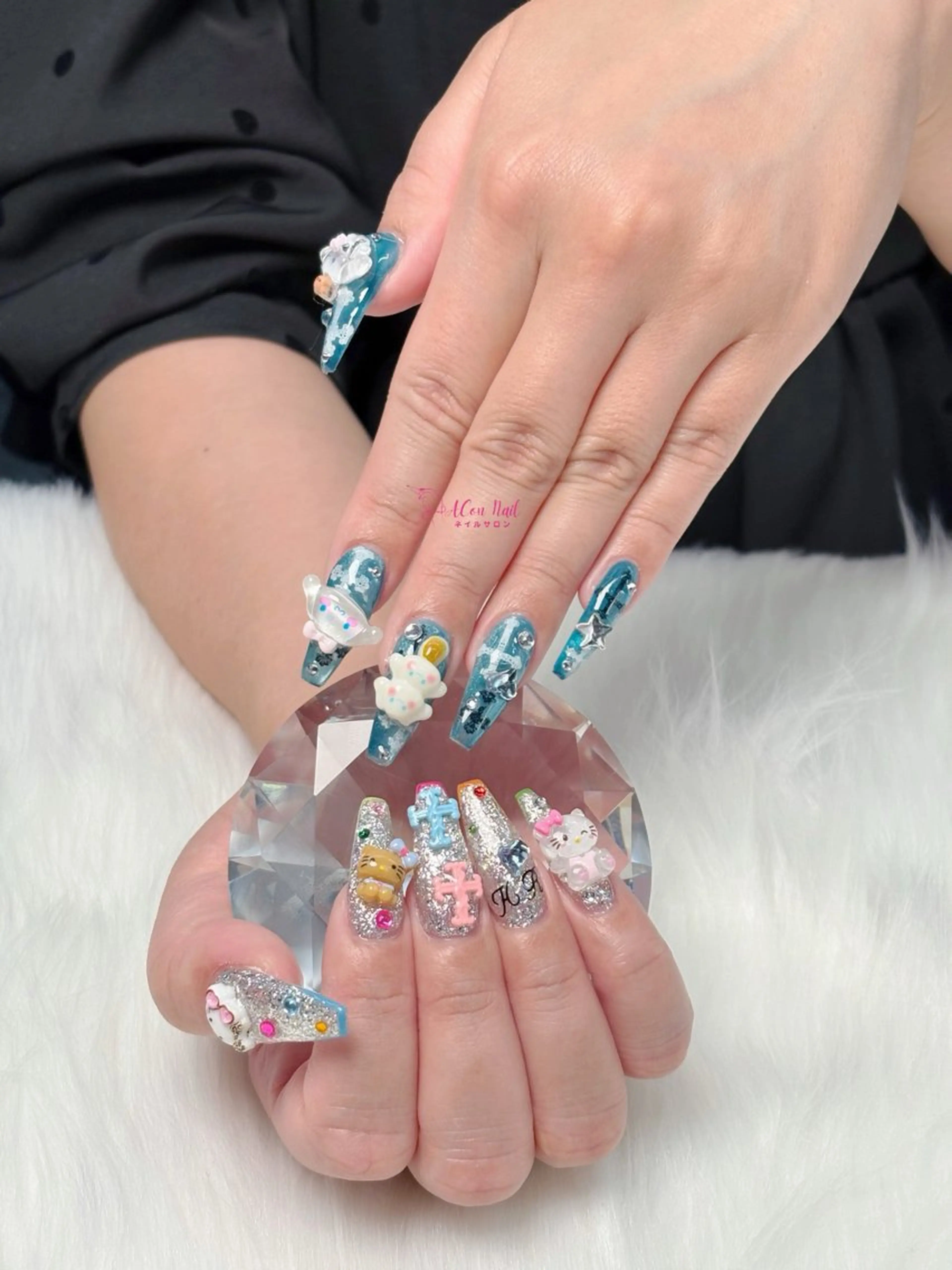 ネイル 桜ネイル 長さ出し フラワーネイル フレンチネイル ジェルネイル ハンドネイル ACon NailSalonのネイルデザイン