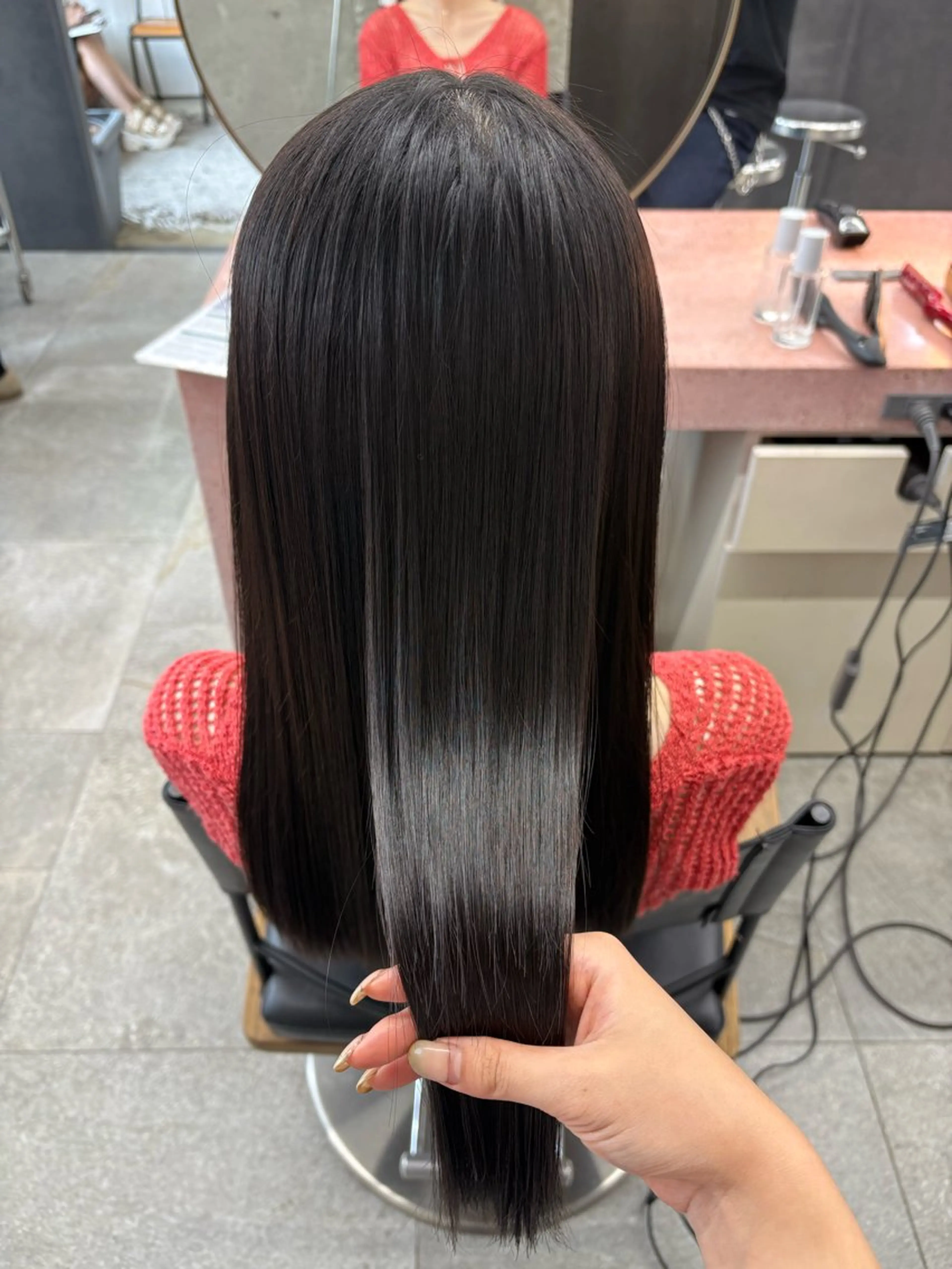 ロング ヘアカラー 縮毛矯正 トリートメント 松井ゆら/ 酸性ストレート/暖色のヘアスタイル