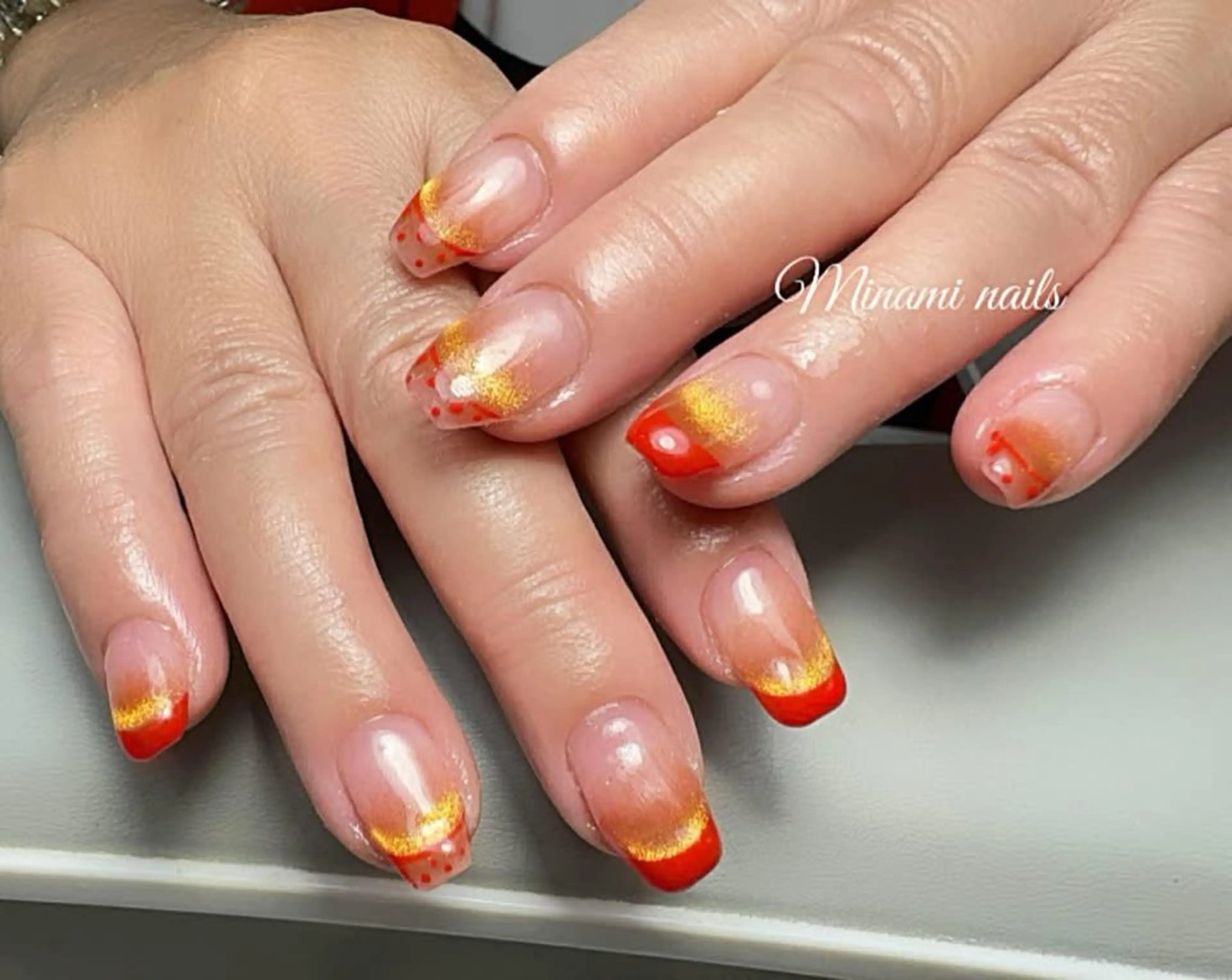 ネイル アートネイル オーロラネイル ガーリー キラキラネイル 韓国ネイル Minami Nailsのネイルデザイン