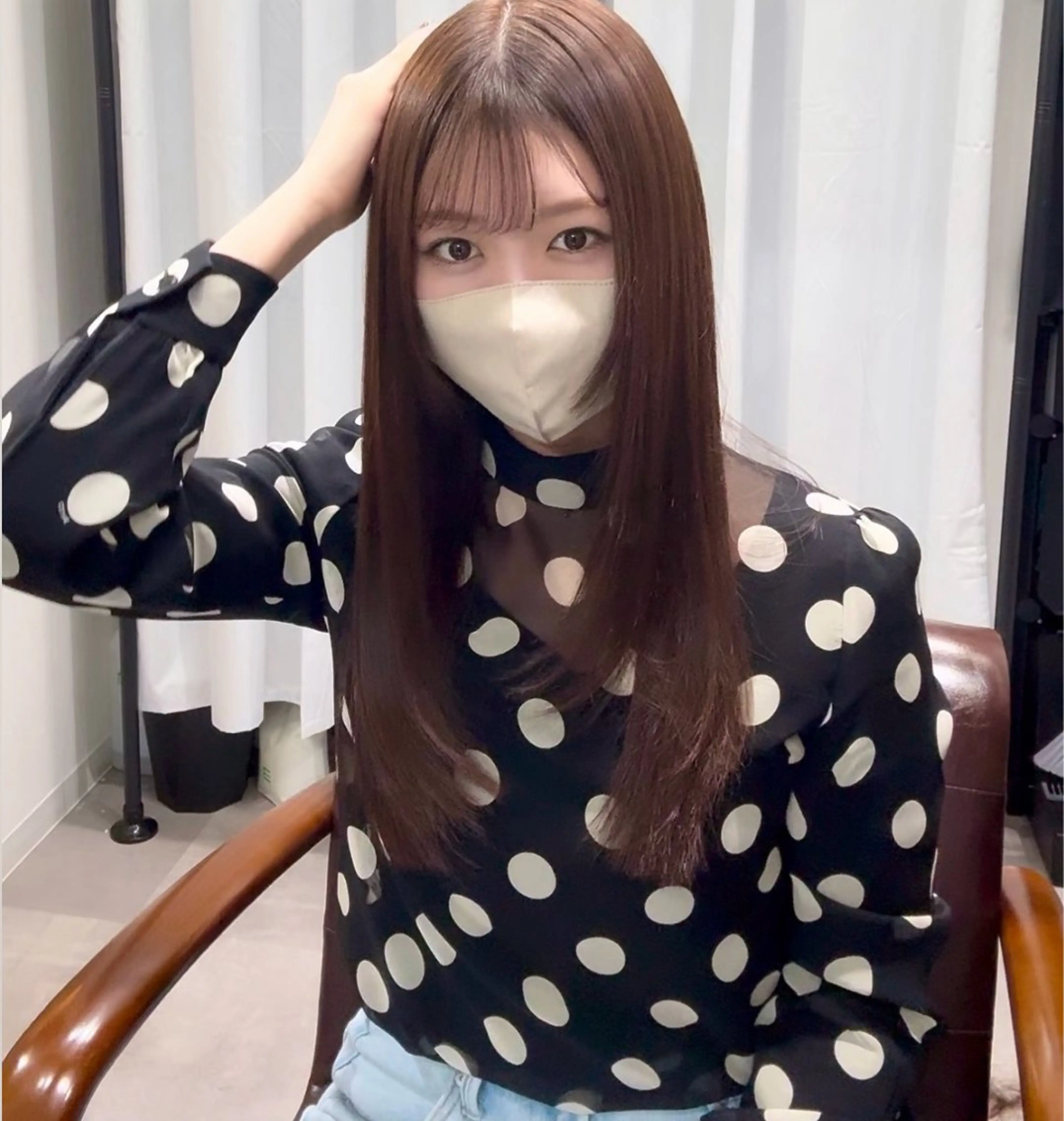 セミロング 髪質改善 ヘアカラー トリートメント 【20代ダメージ毛に 髪質改善】のヘアスタイル