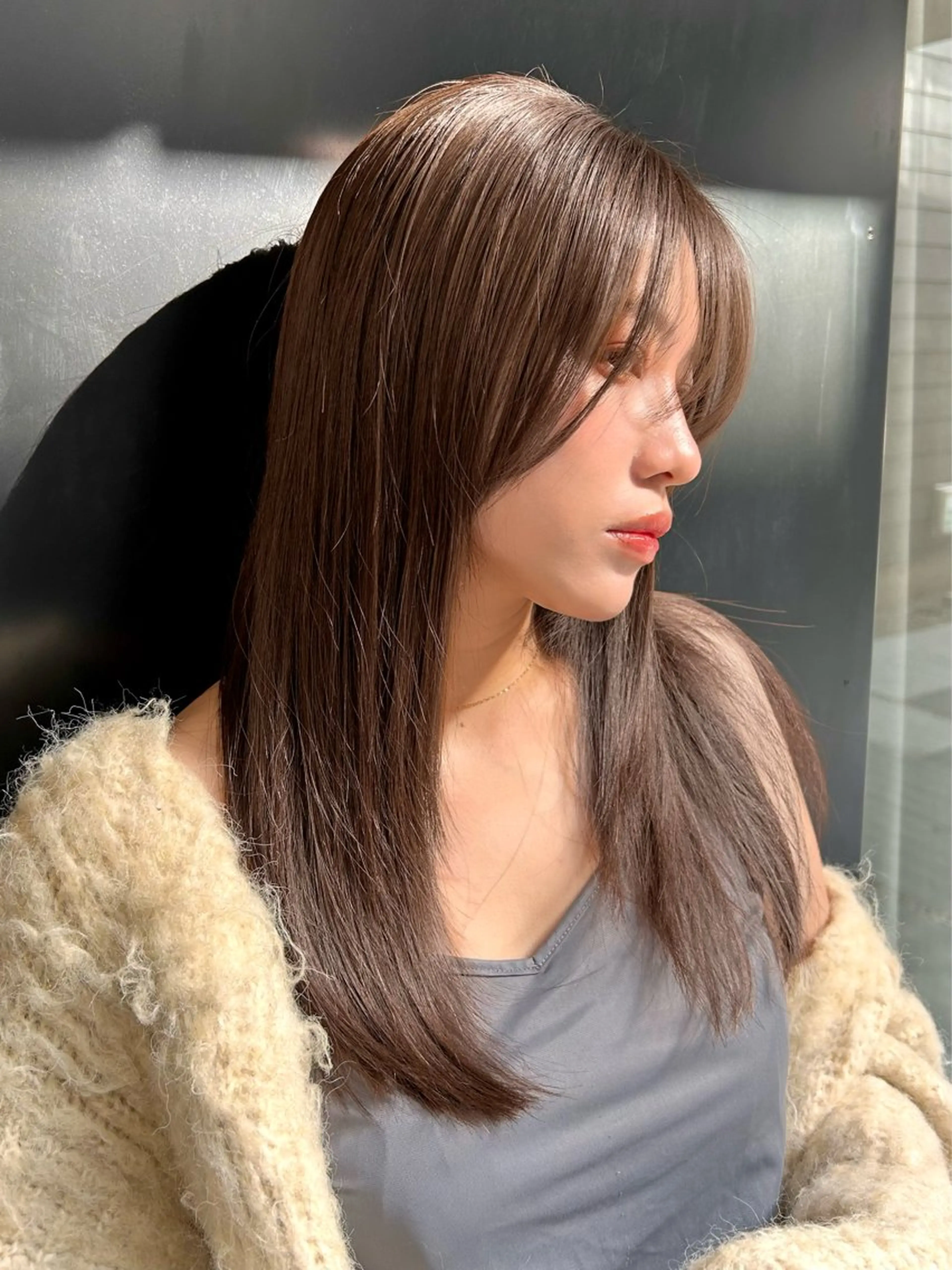 ロング カラー ブリーチ 透明感カラー ダブルカラー グレージュ ブリーチなしカラー 透明感/ベージュ /kazui🐈のヘアスタイル