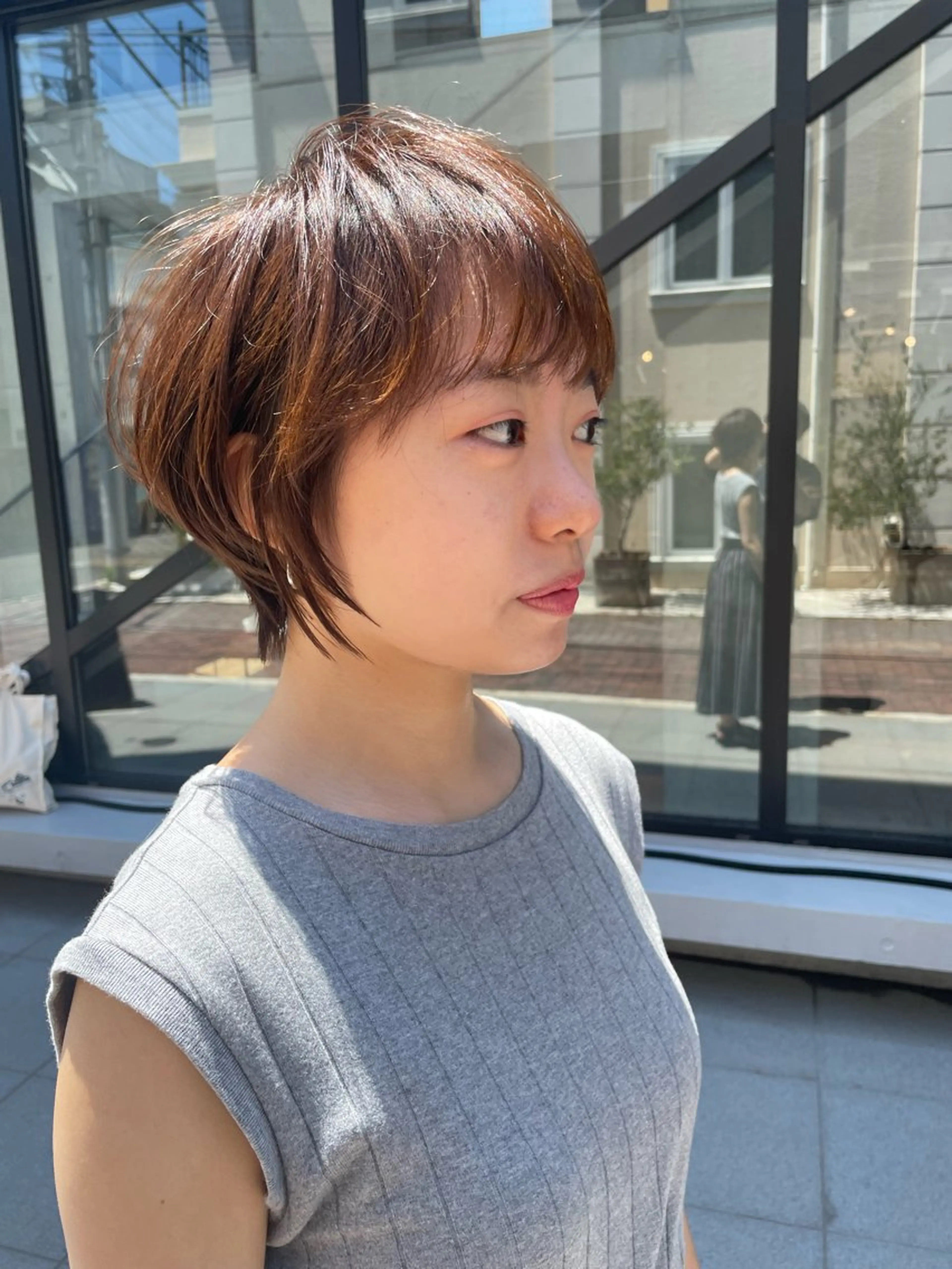 ショート カラー ショートボブ ボブ ショートヘア 表参道【髪質改善】 宮嶋勇太のヘアスタイル