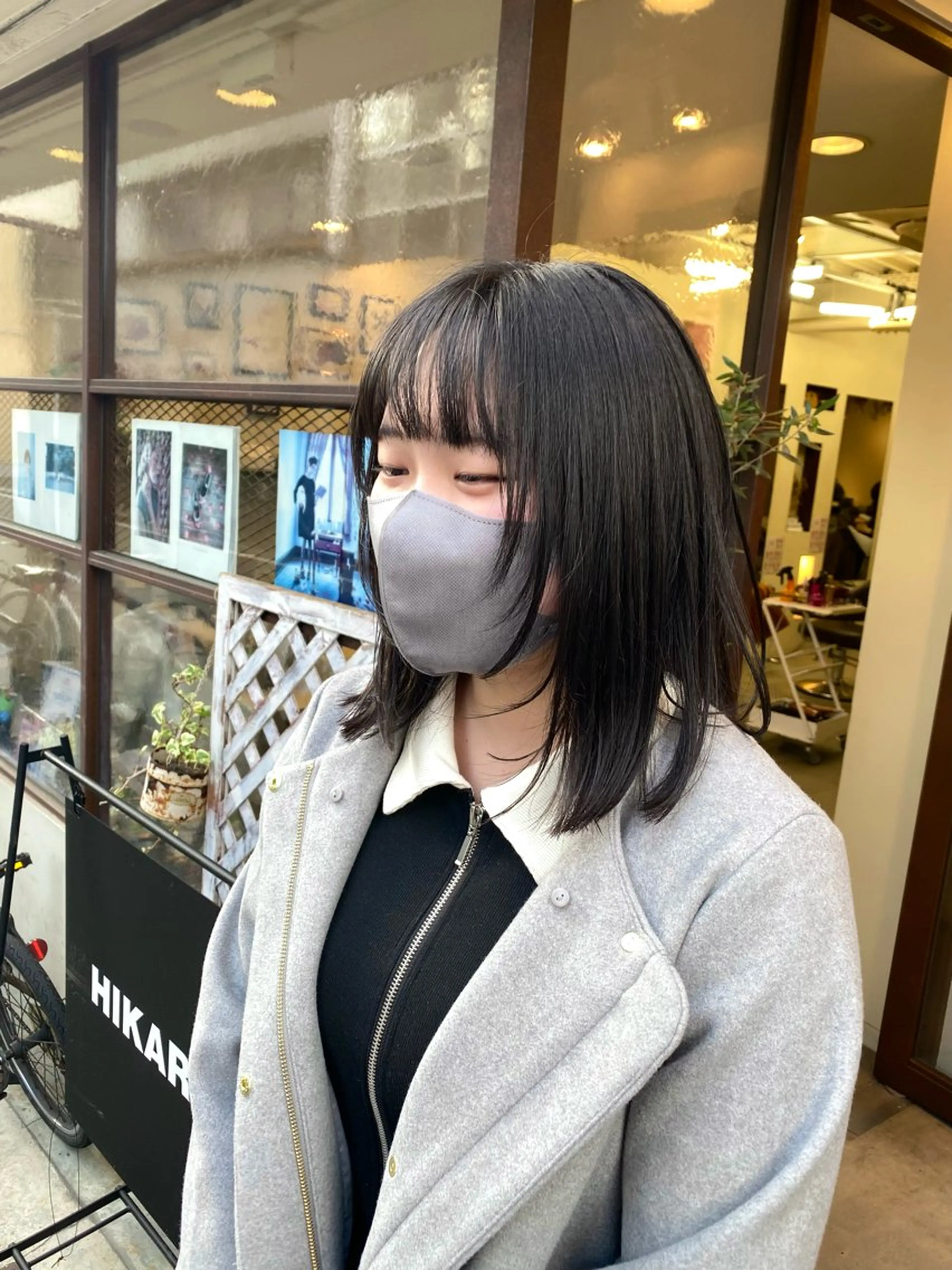 ミディアム 顔まわりレイヤー レイヤーカット ウチダ ユウヤのヘアスタイル