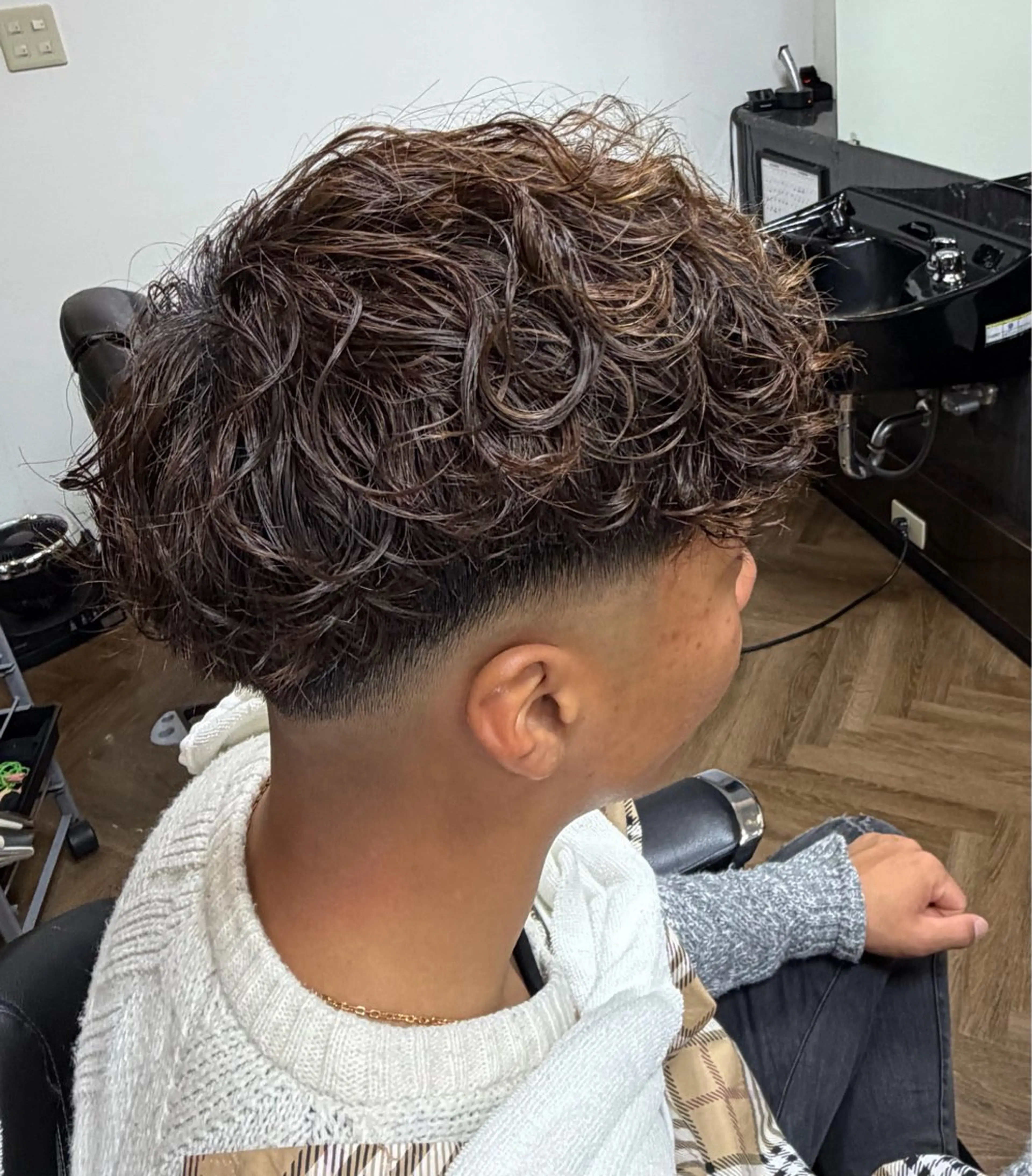 パーマ メンズ カット パーマ 中村 立のヘアスタイル