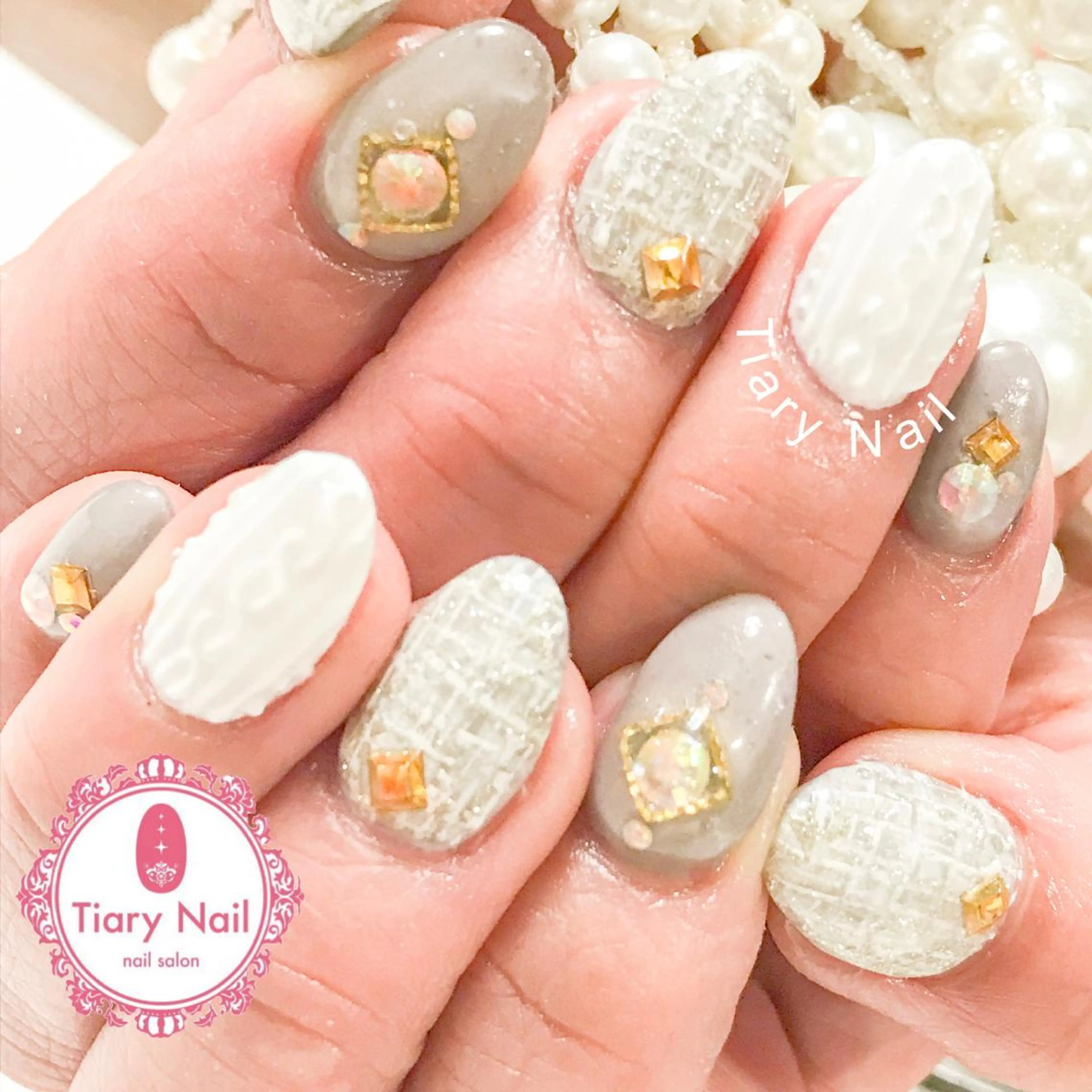 ネイル ハンドネイル 💗🪽Tiary Nail🪽💗のネイルデザイン